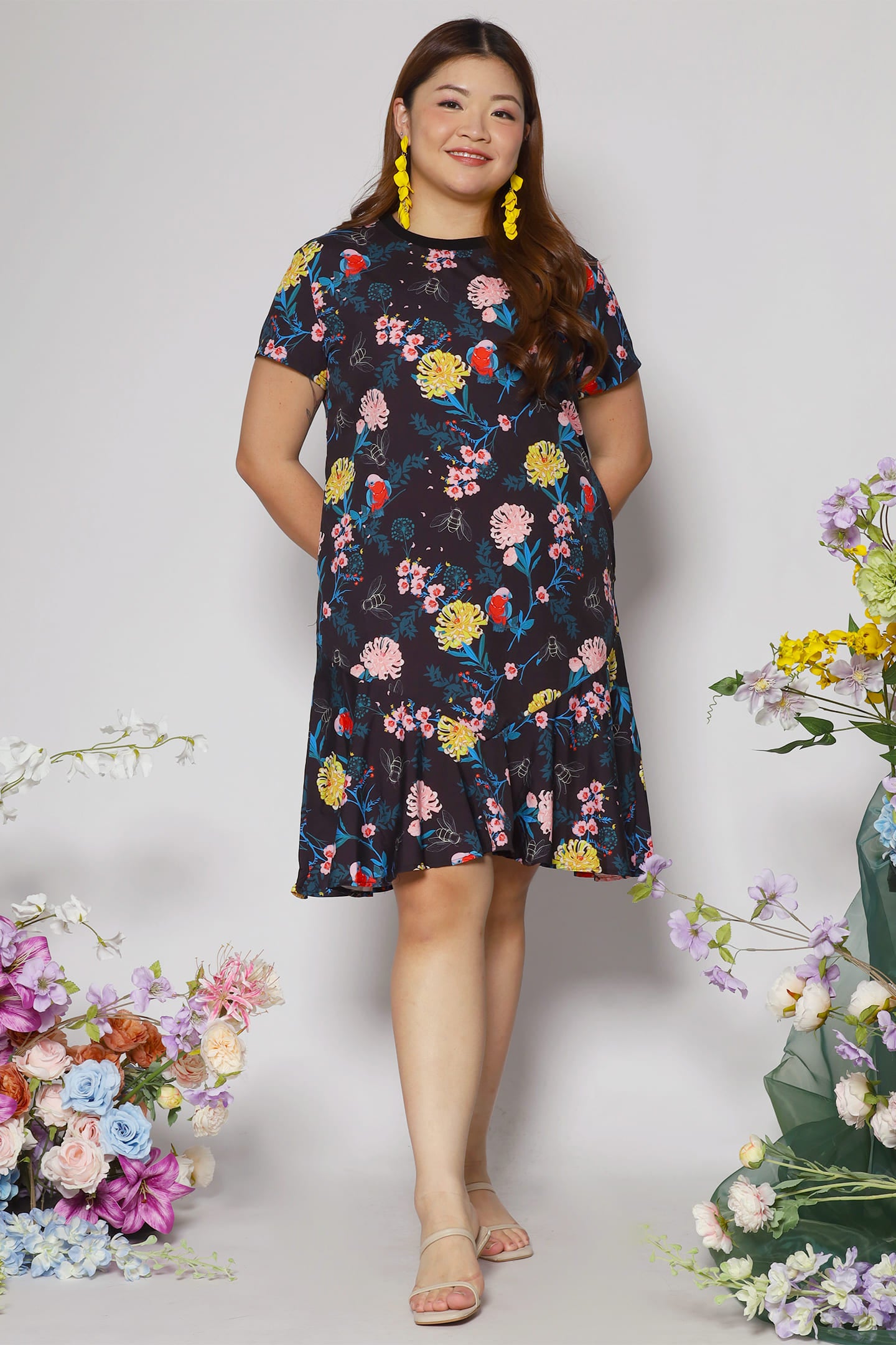 Bundchen Dress in Floral Harmony