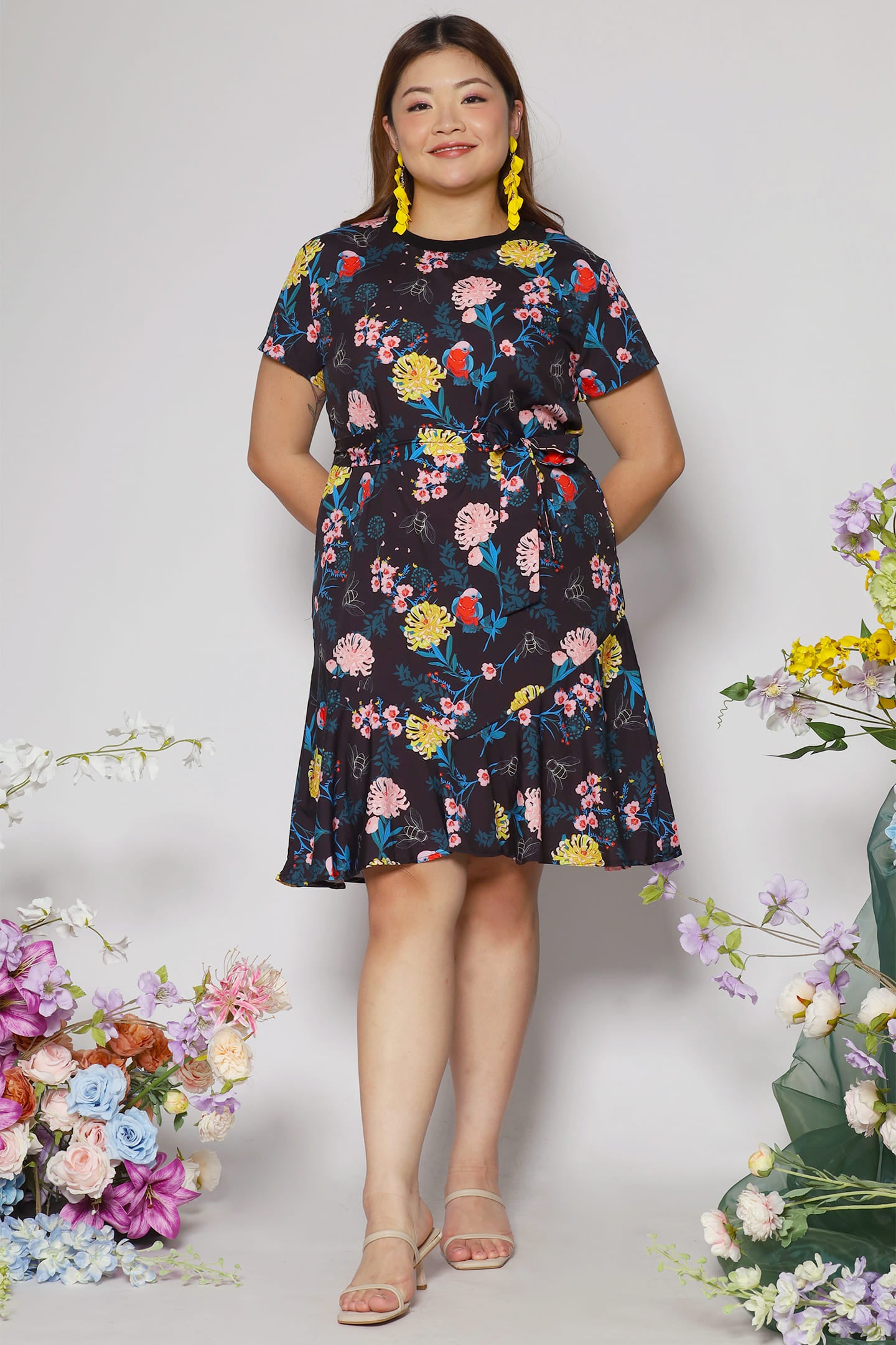 Bundchen Dress in Floral Harmony