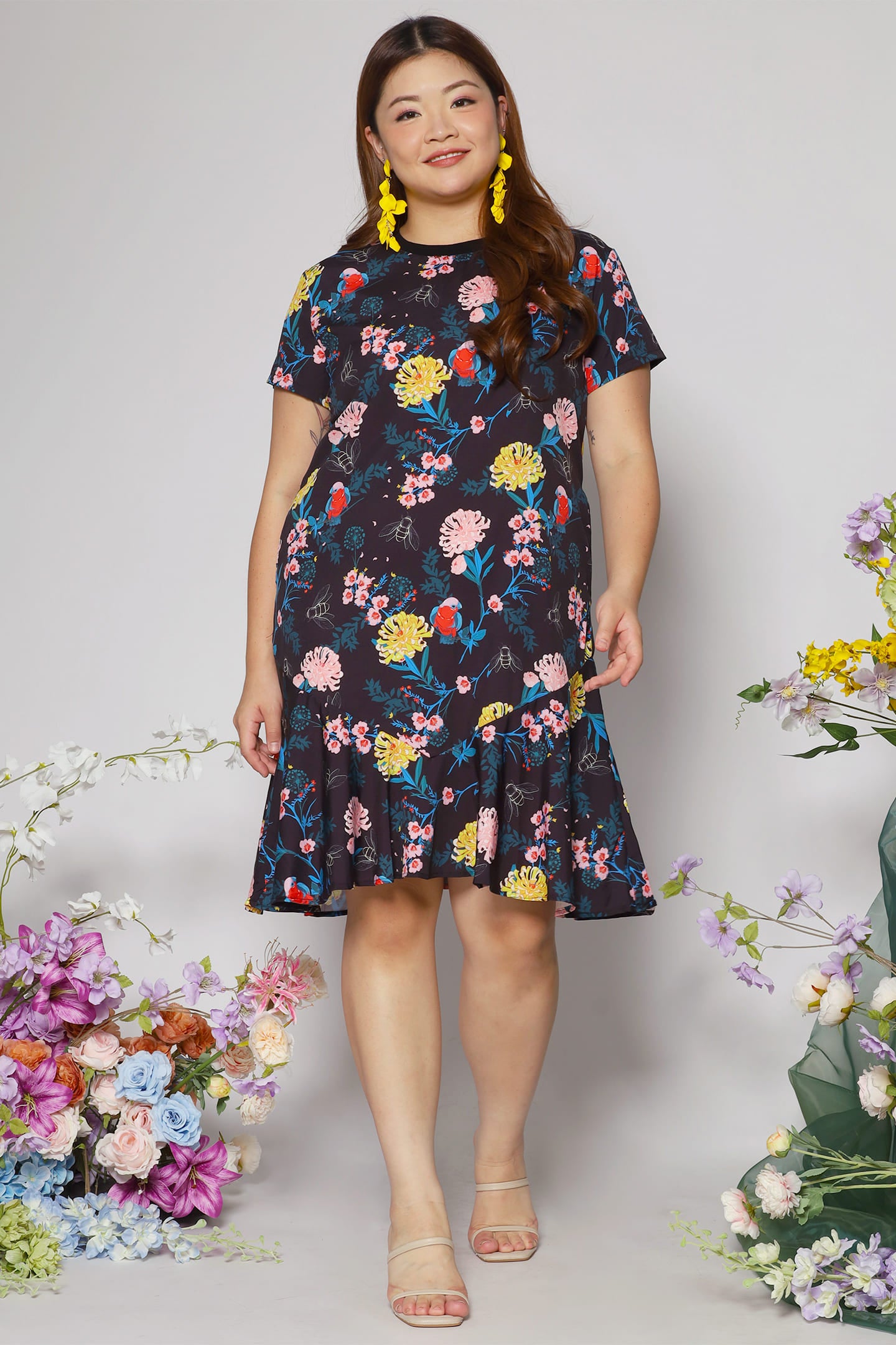 Bundchen Dress in Floral Harmony