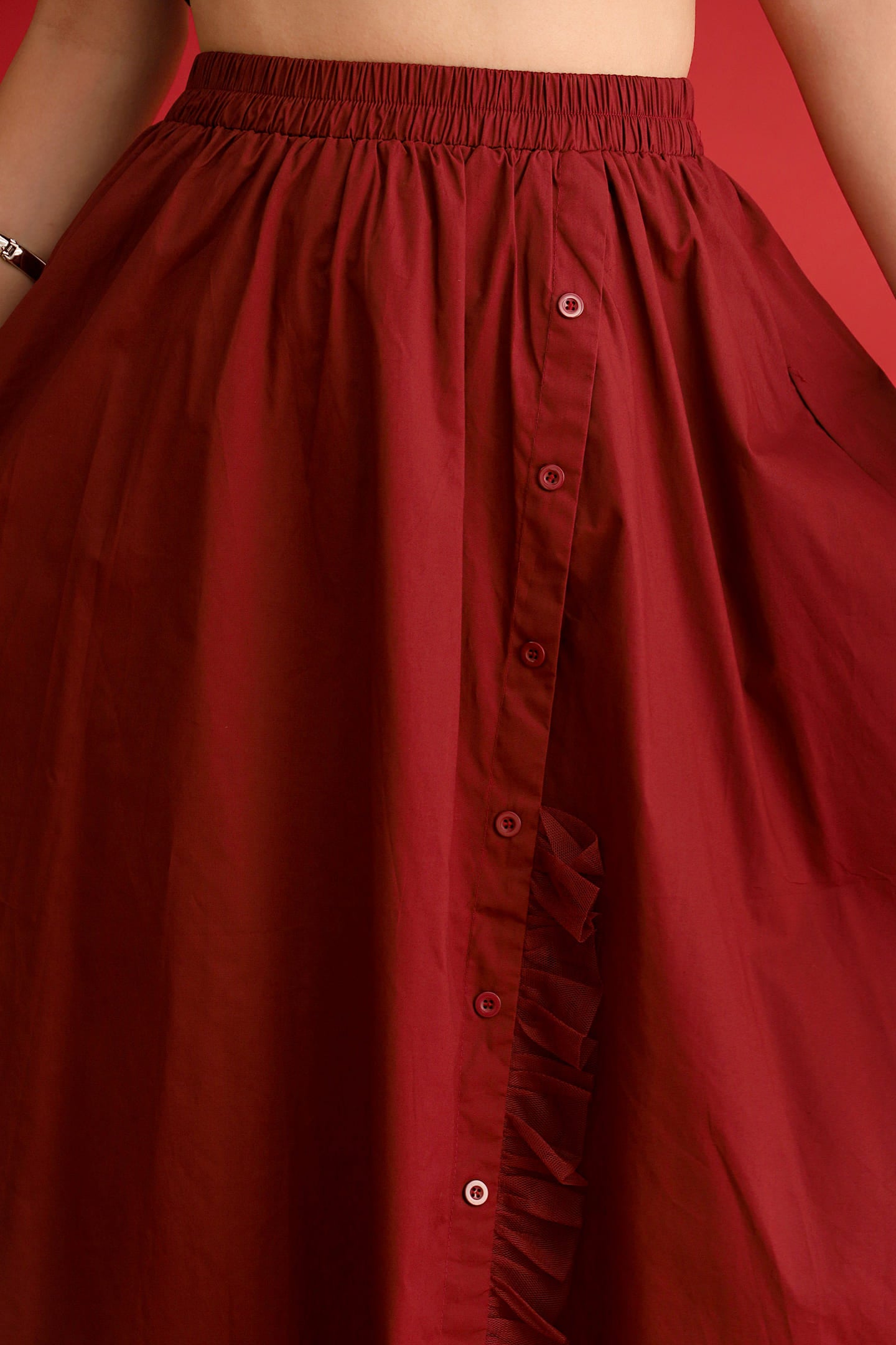 CHOSEN - Burgundy Noir Organza Skirt