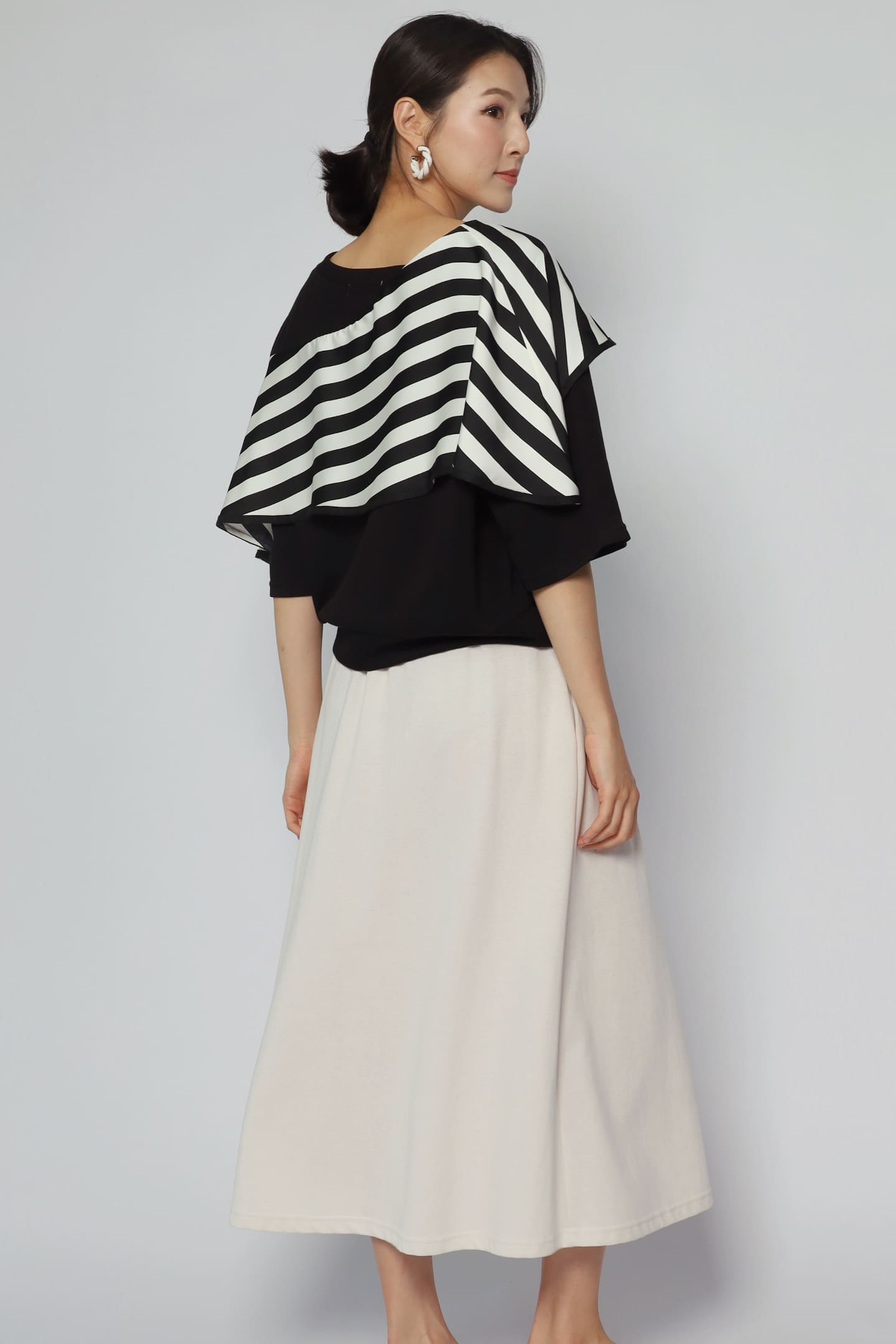 Backorders Byron Stripes Flare Sleeves Top