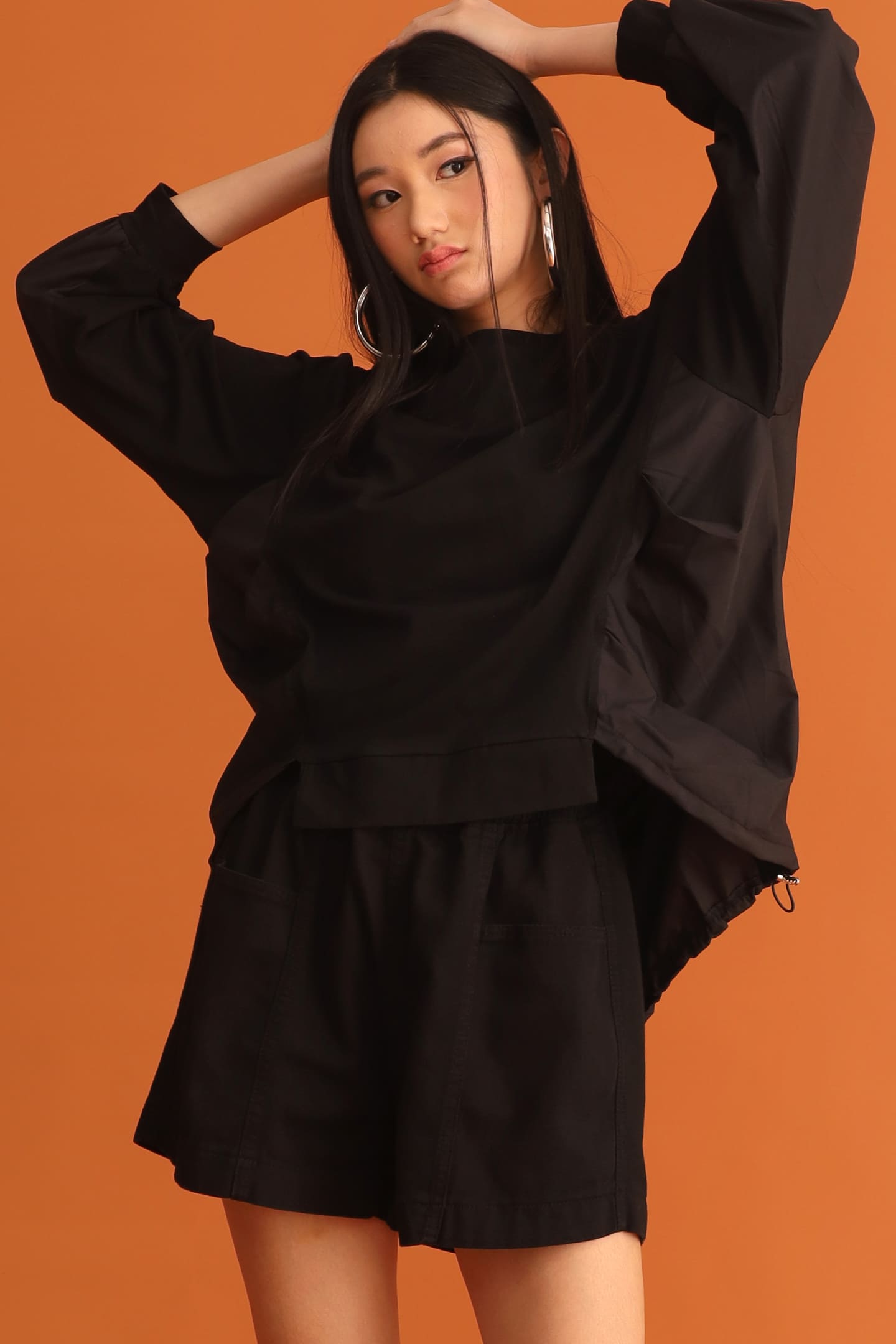 CHOSEN - Byun Drawstring Top in Black