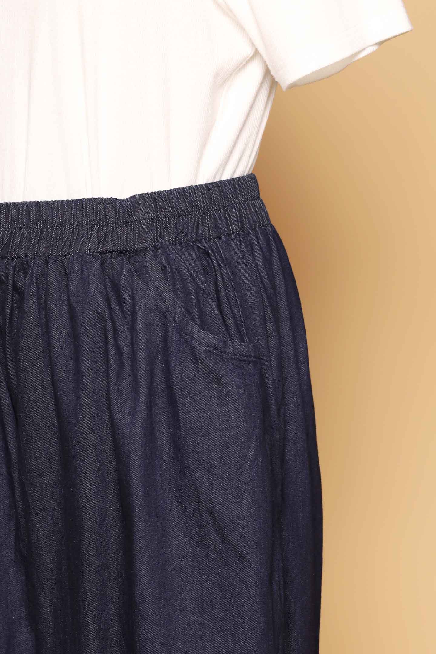 PO - Caca Denim Floral Embroidered Pants