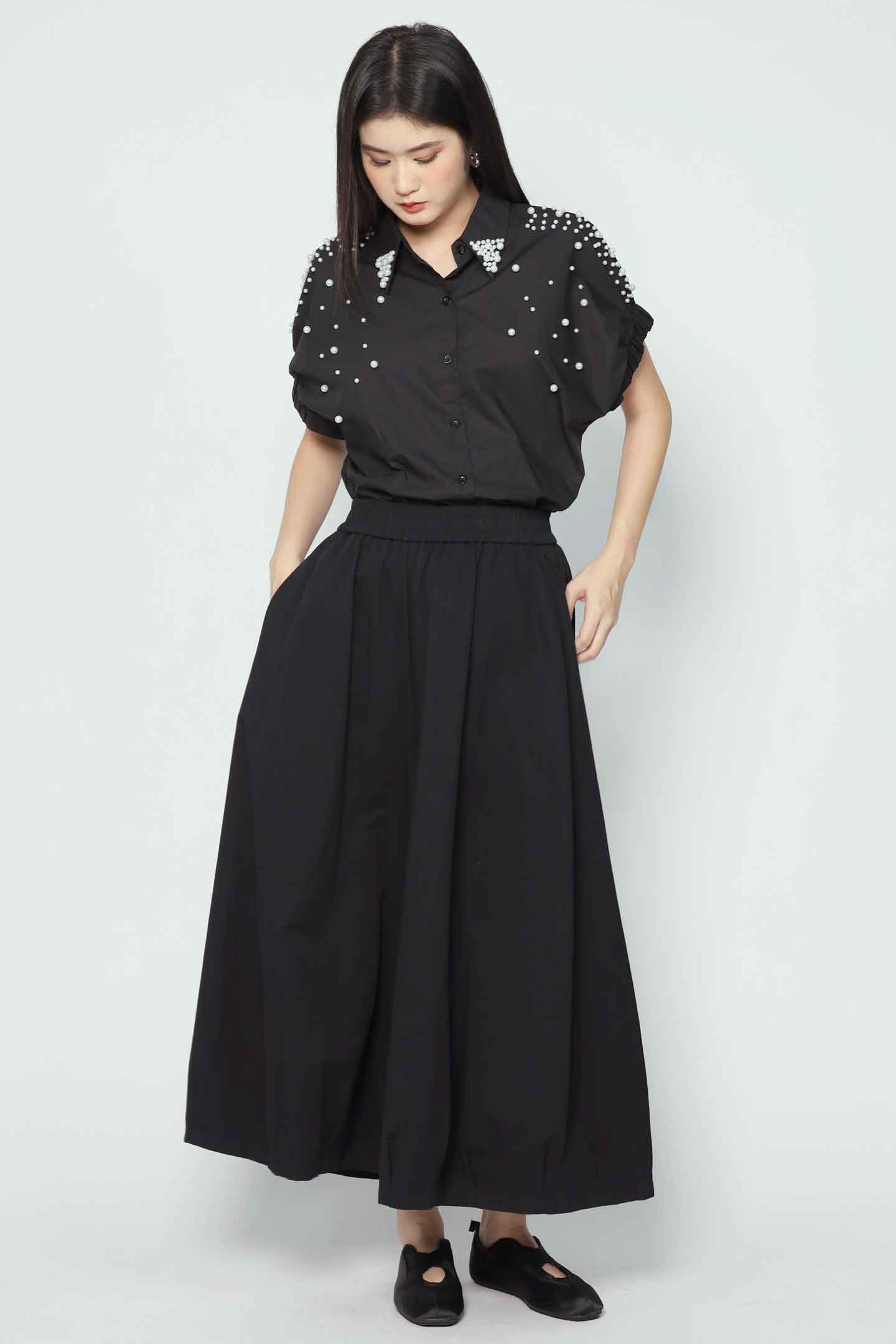 Backorders Caitlin Culottes in Black