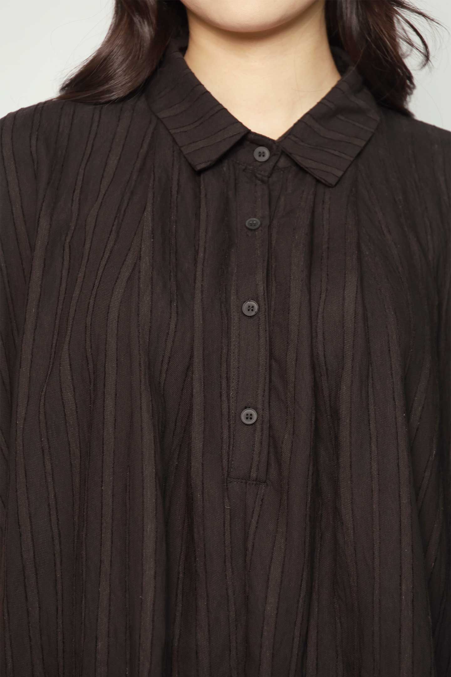 Callie Fishtail Top in Black