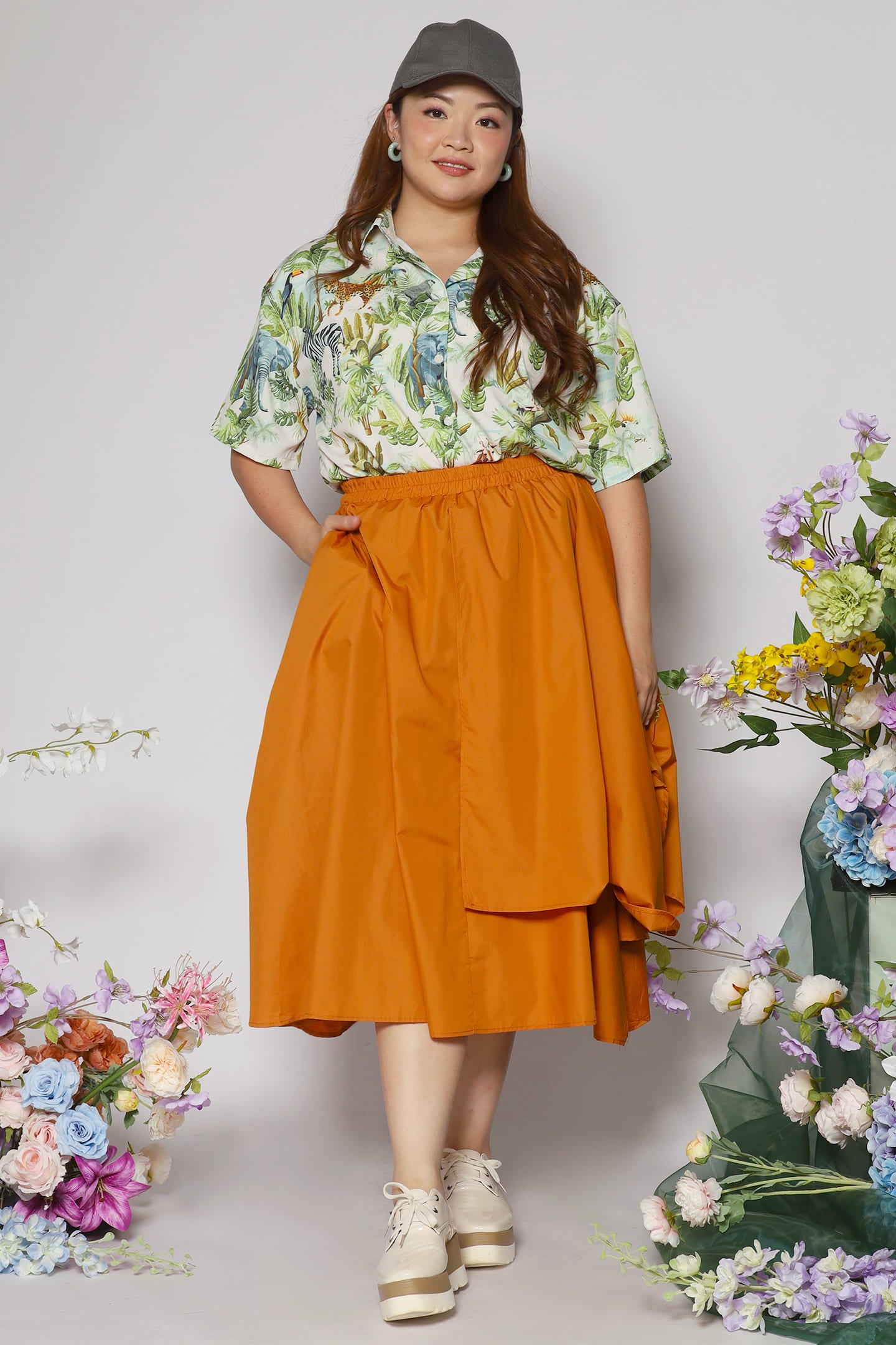 Cally Skirt in Orange