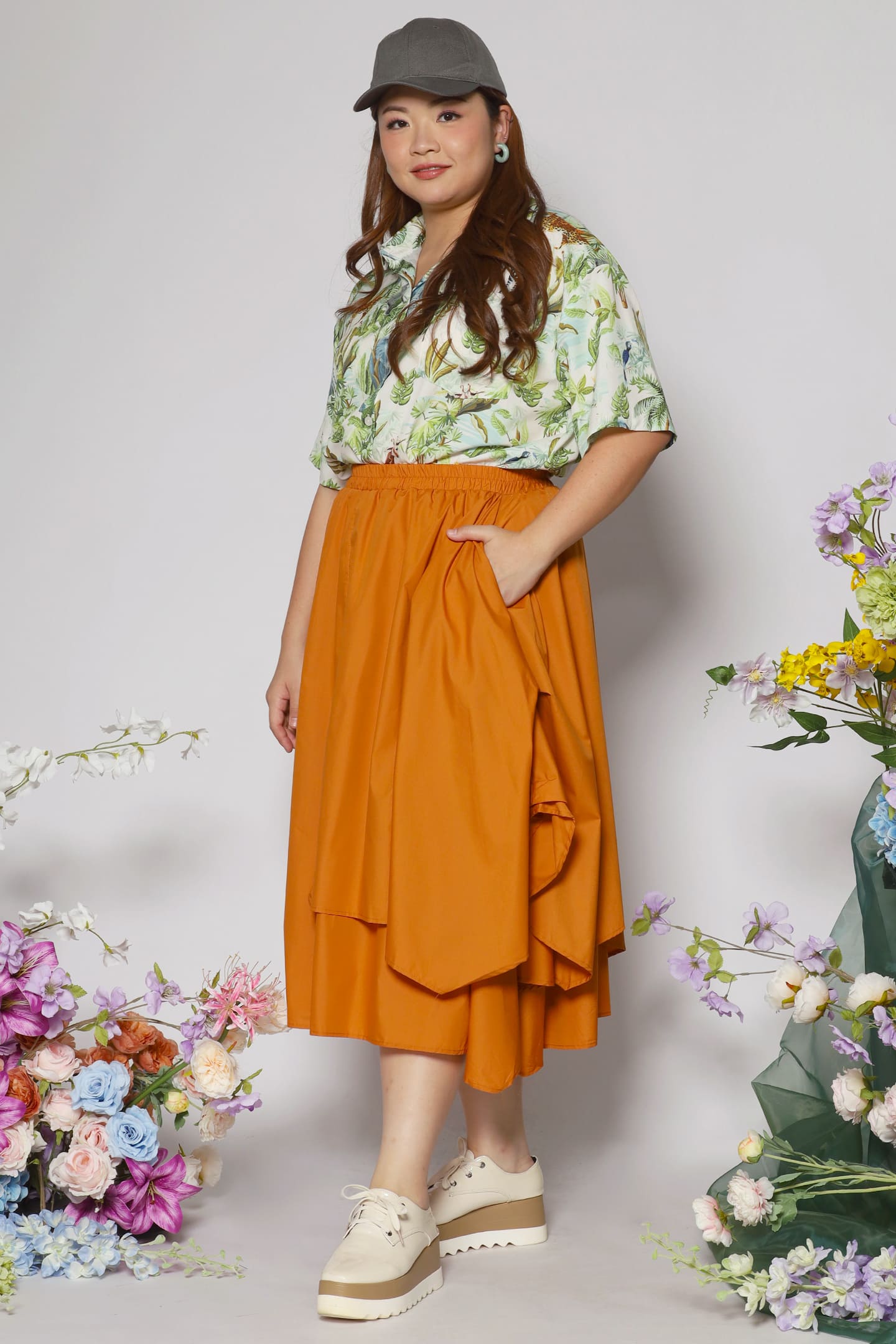 Cally Skirt in Orange