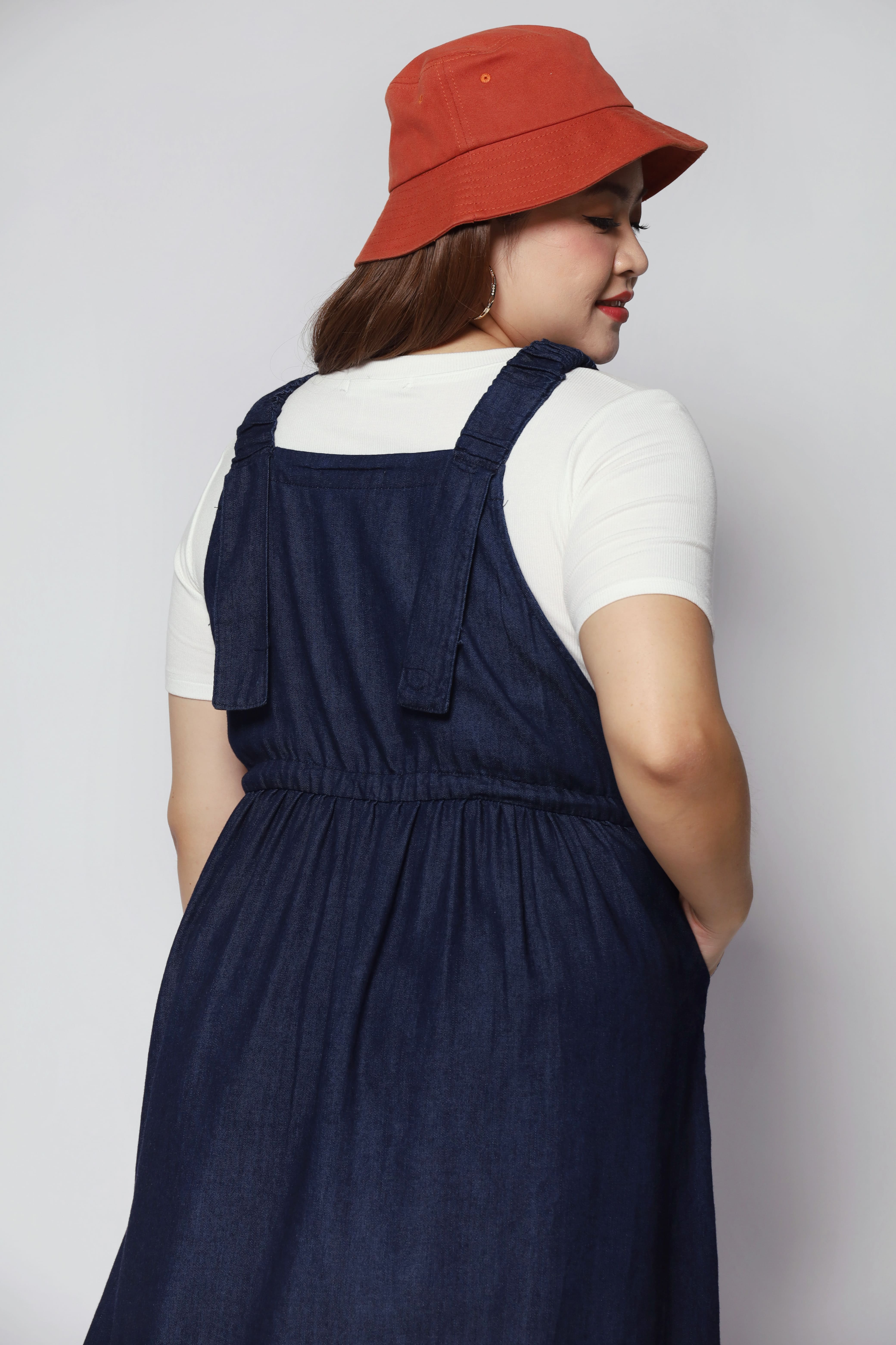 Carao Denim Pinafore Dress