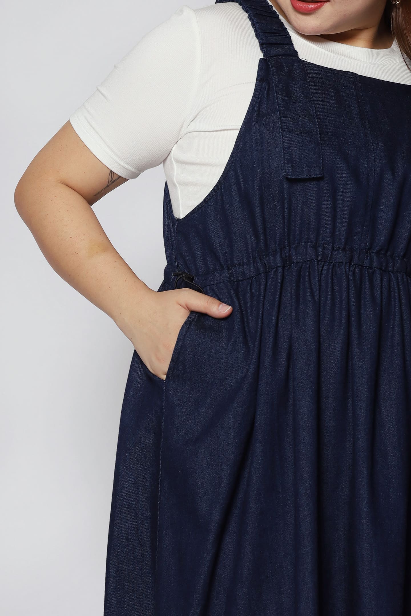 Carao Denim Pinafore Dress