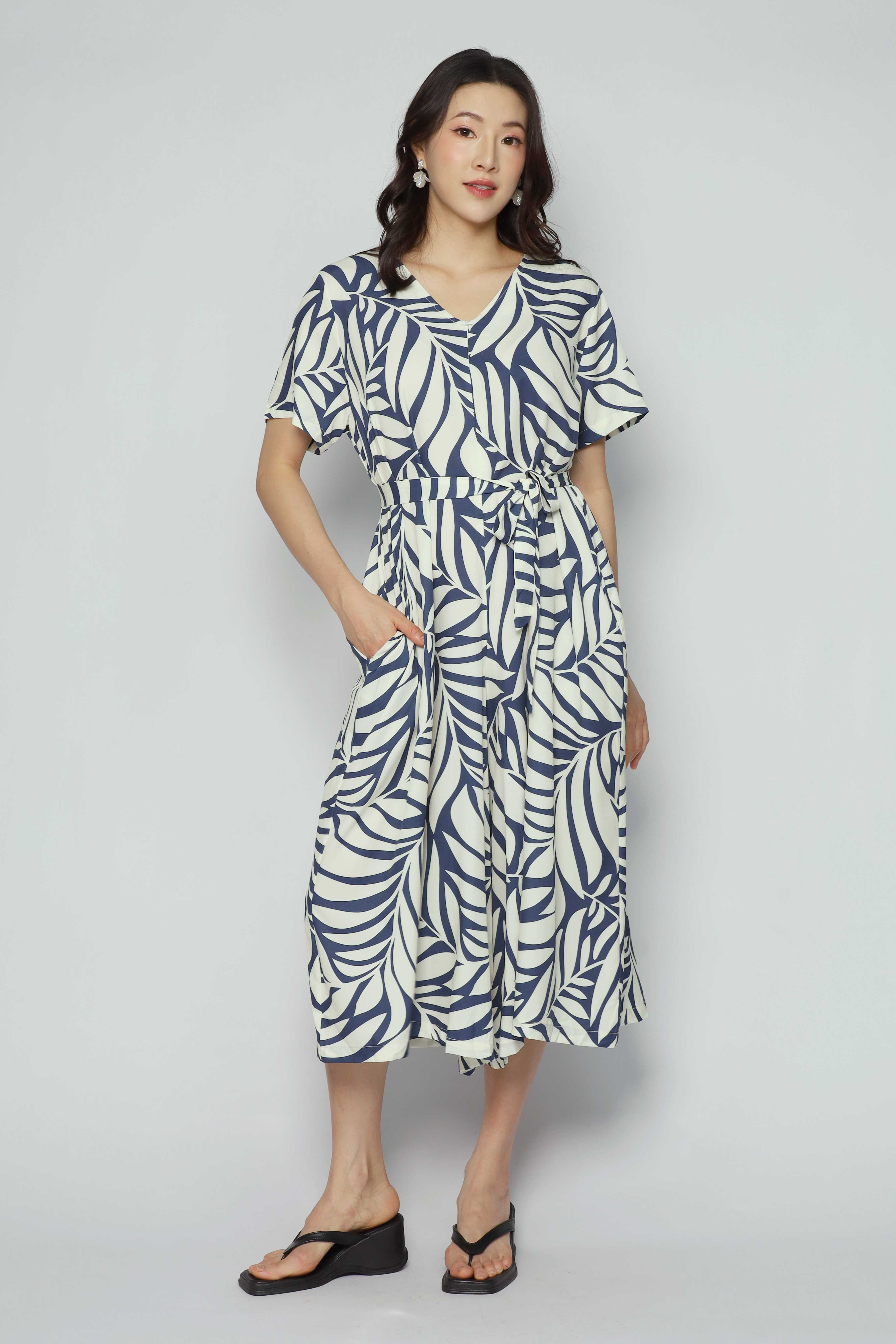 Carly Jumpsuit in Botanique Fern