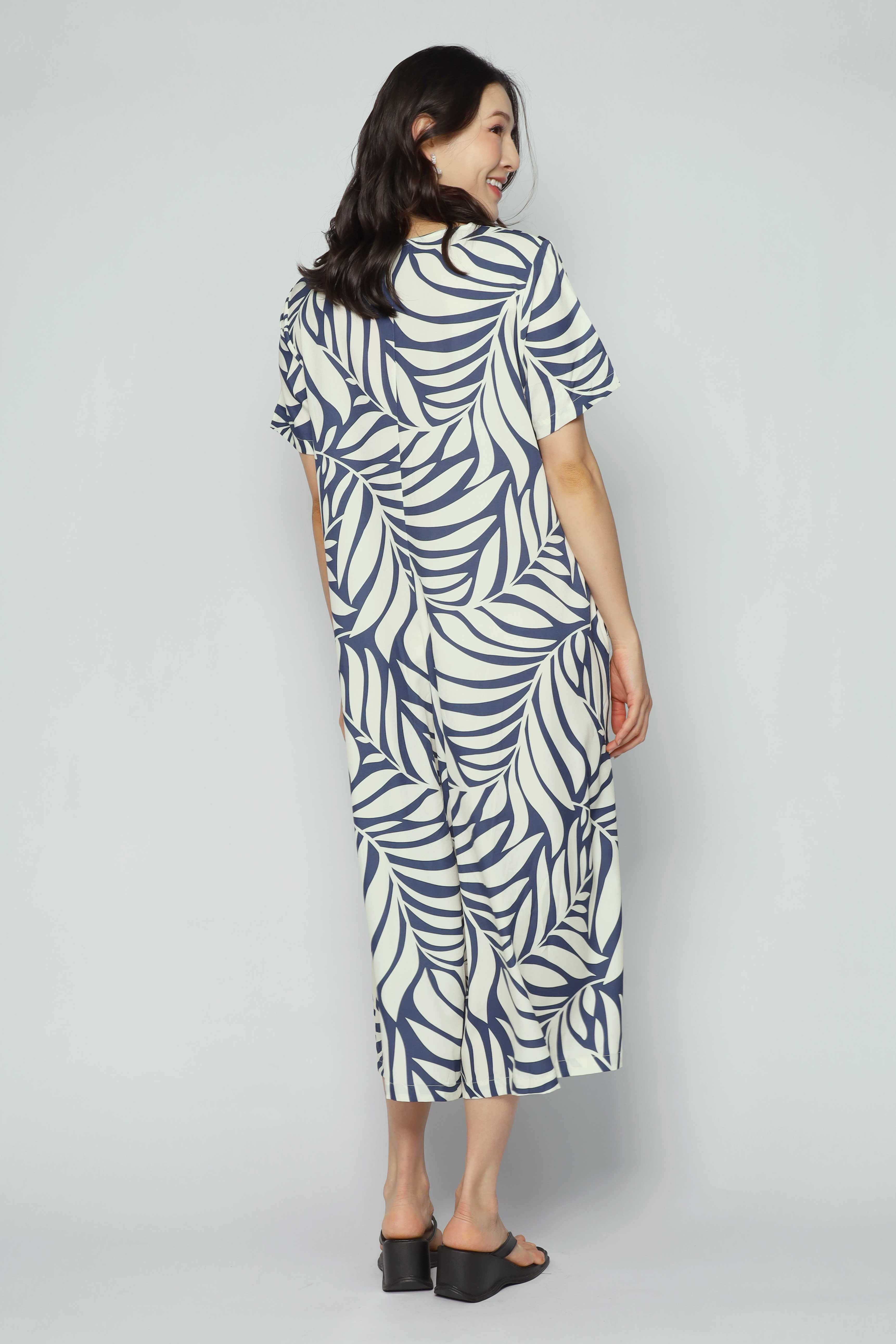 Carly Jumpsuit in Botanique Fern
