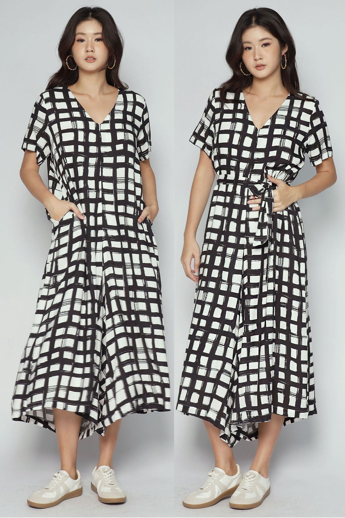 Carly Jumpsuit in Painted Check