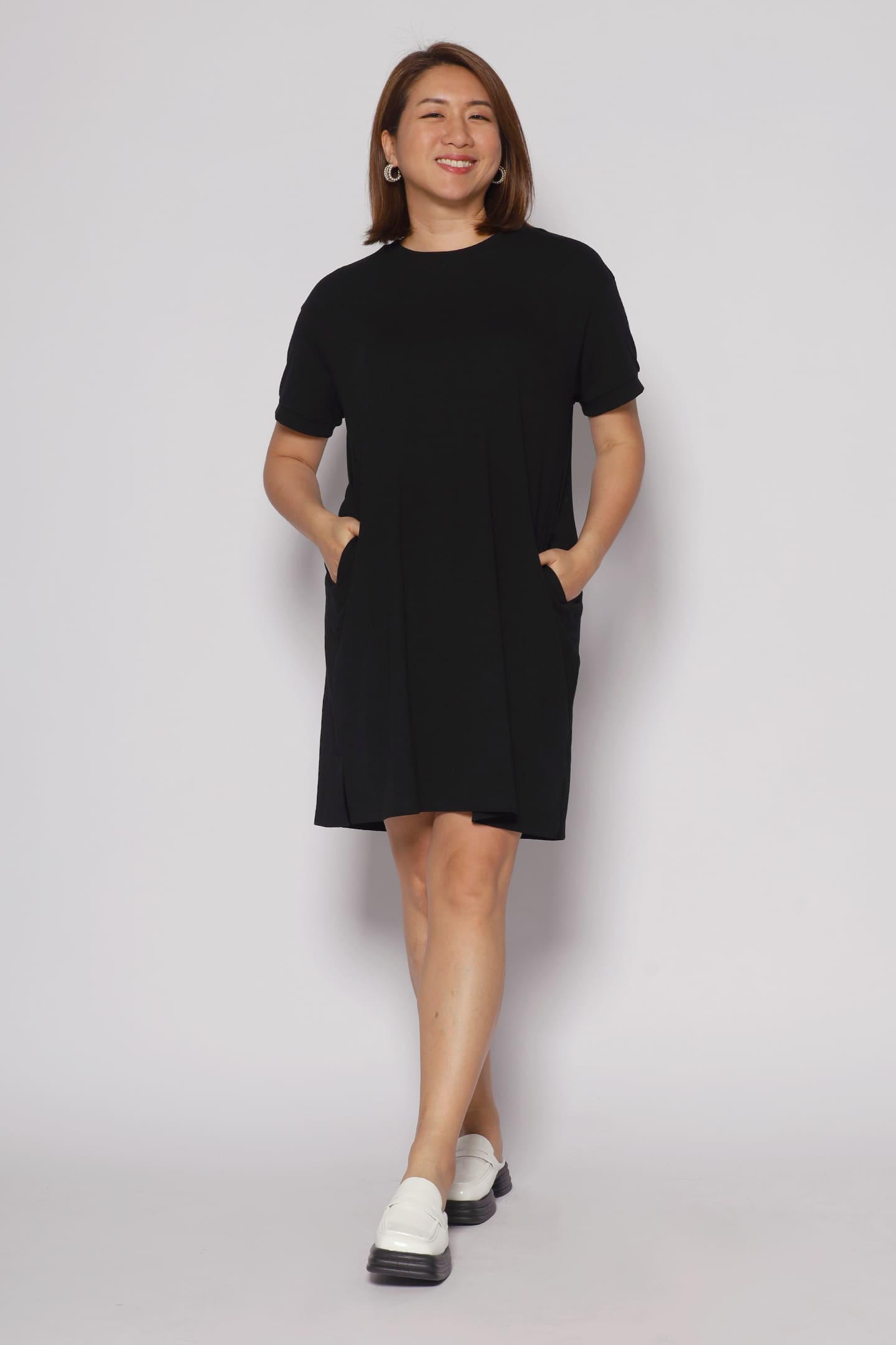 Caro Ribbon Tie Dress in Black