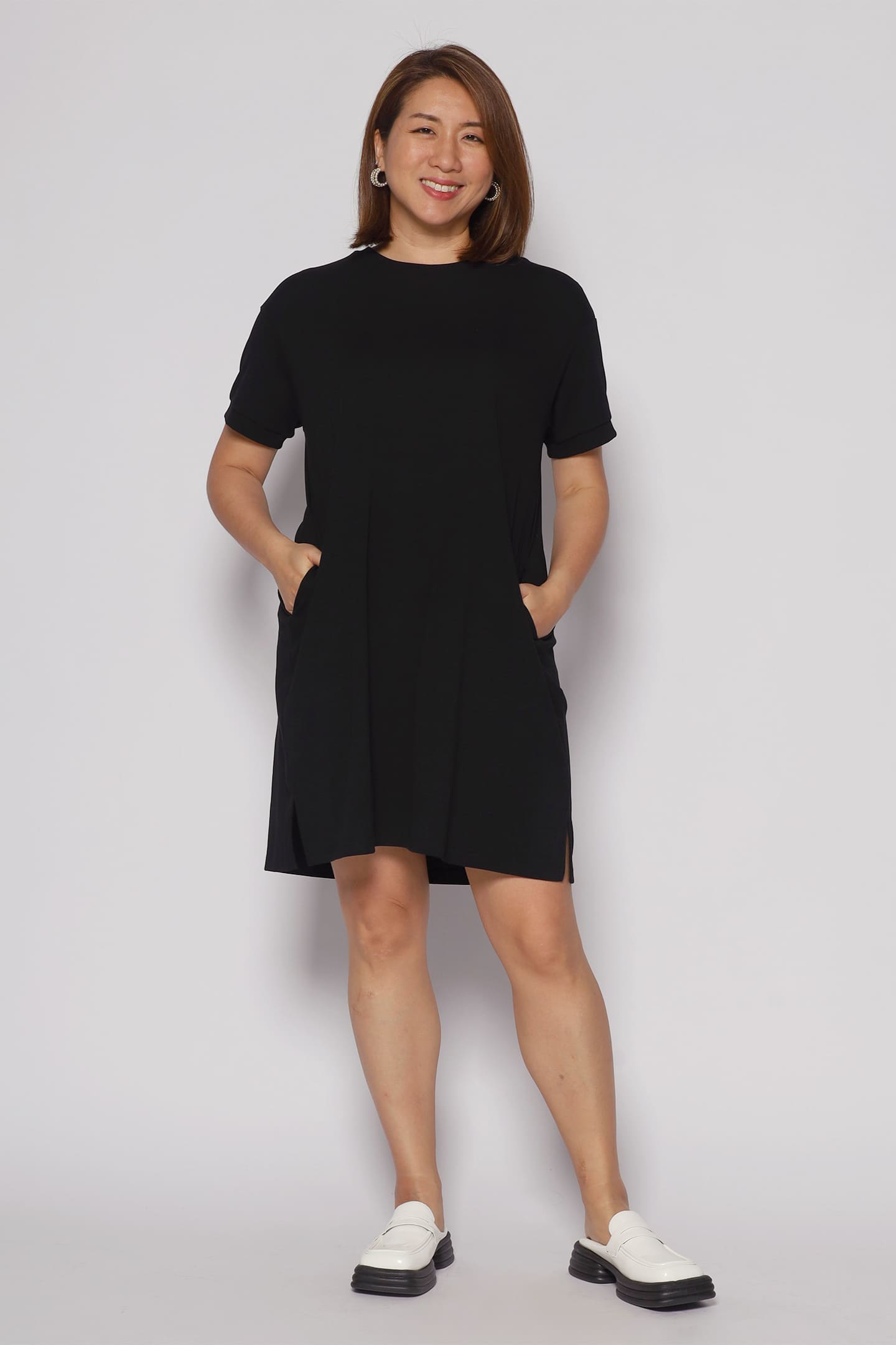 Caro Ribbon Tie Dress in Black