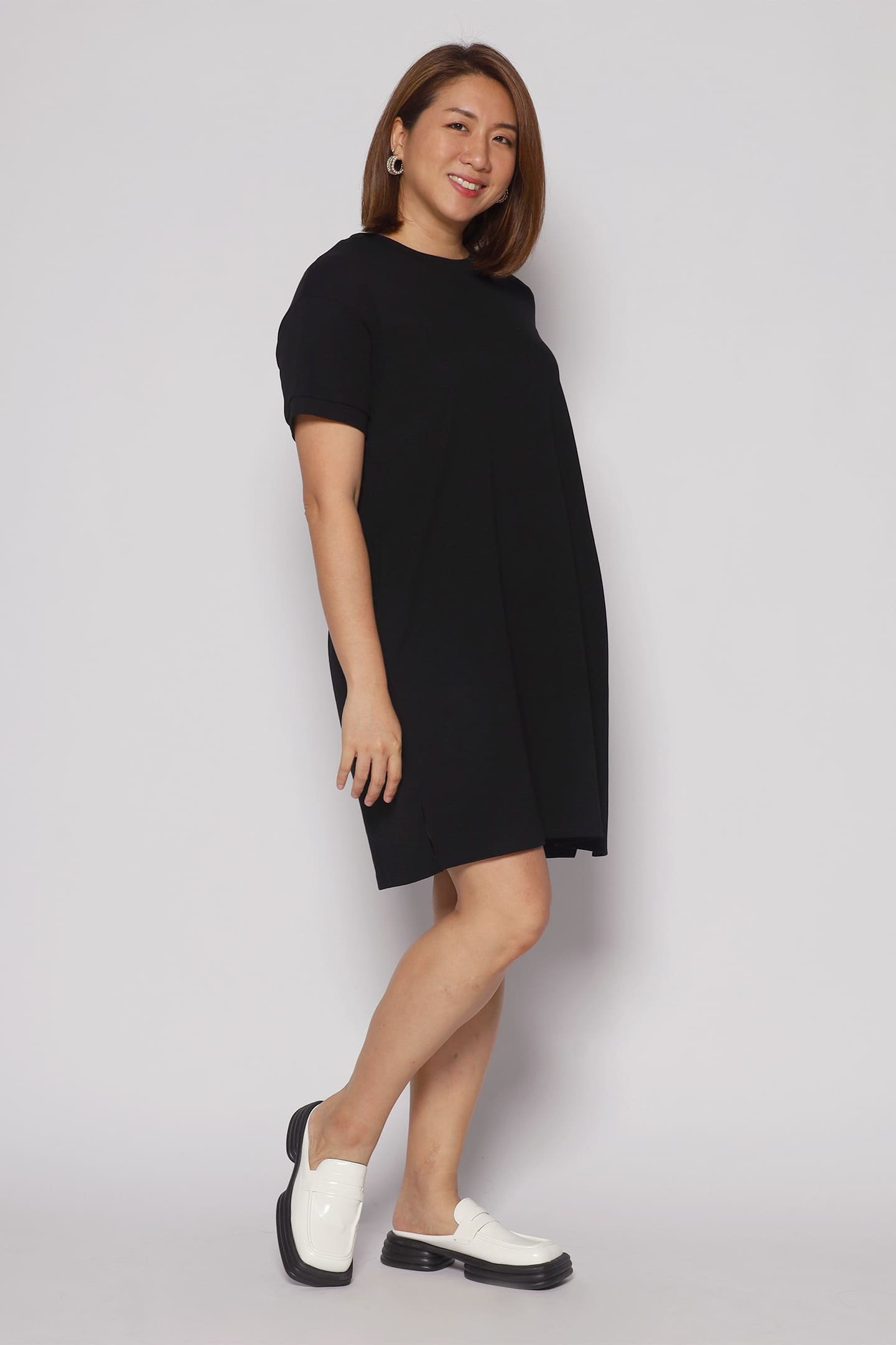 Caro Ribbon Tie Dress in Black