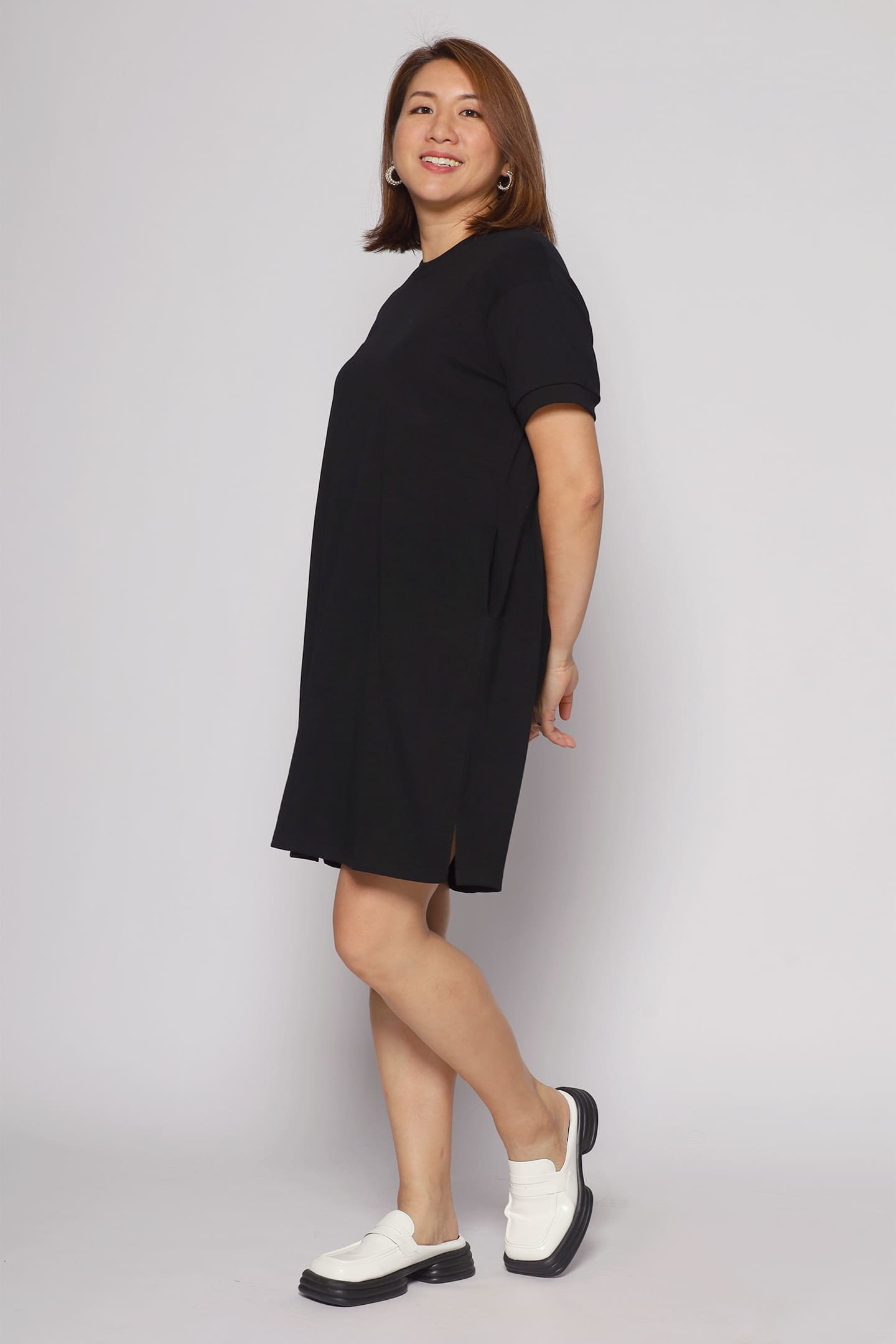 Caro Ribbon Tie Dress in Black