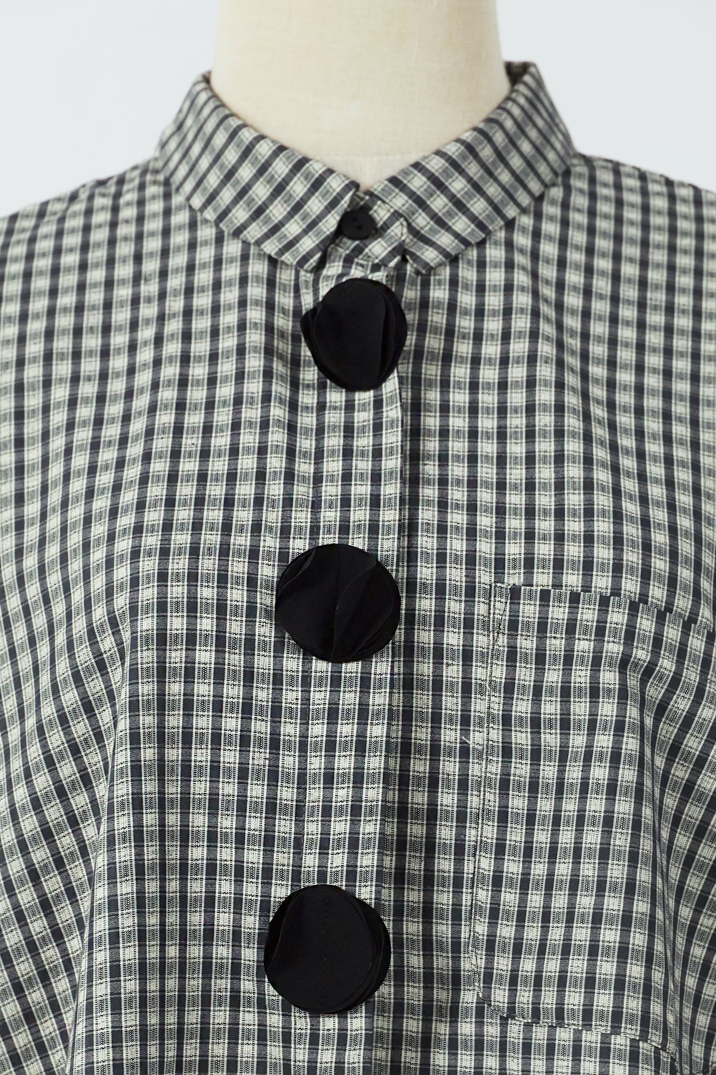 PO - Cecilia Checkered Shirt in Black
