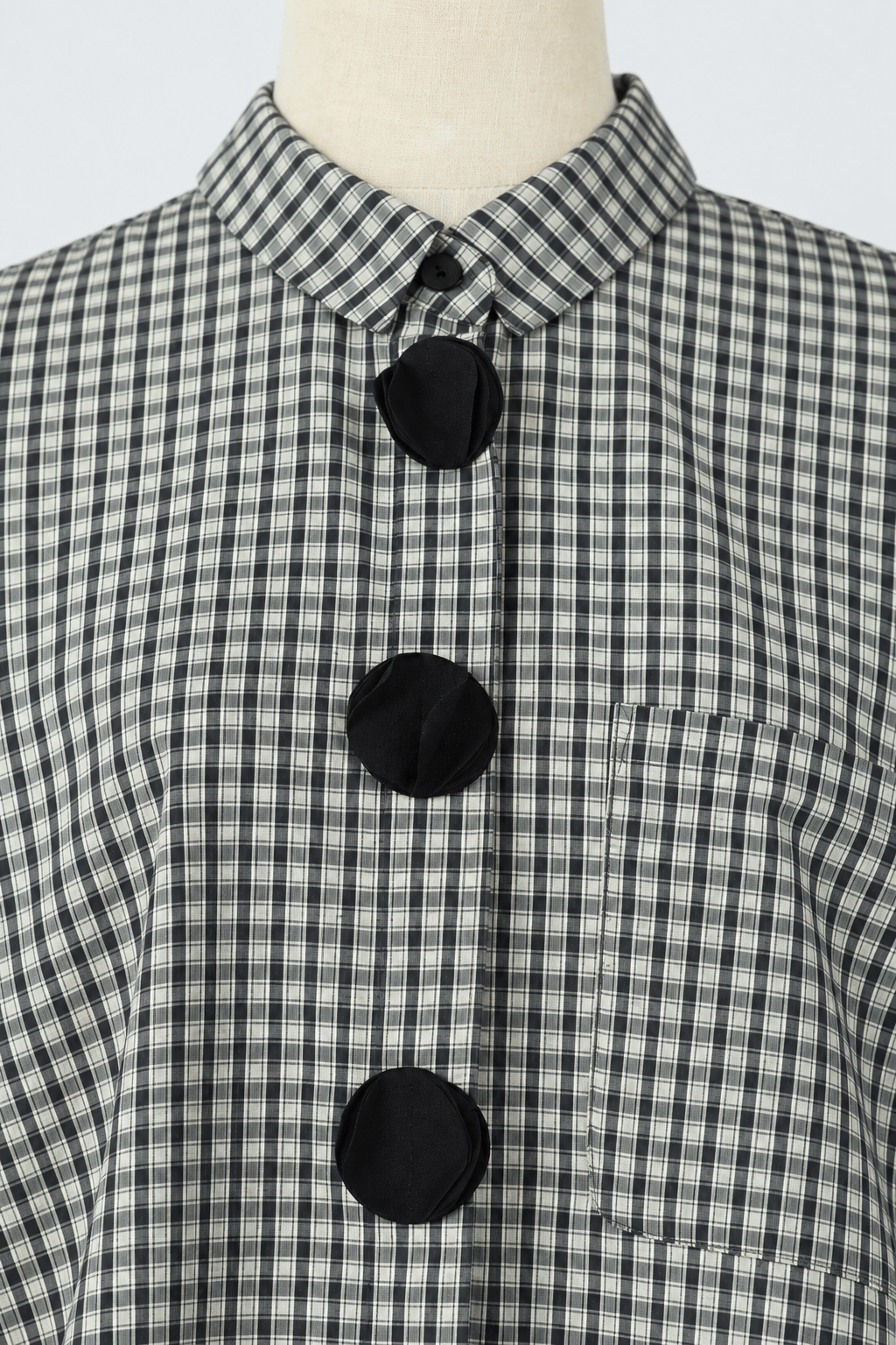 PO - Cecilia Checkered Shirt in Black