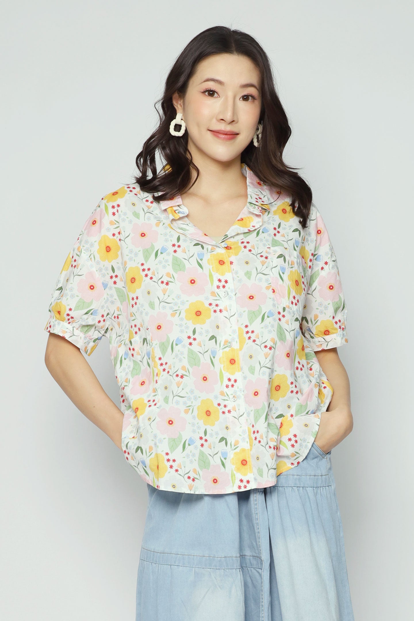 Cele Top in Pastel Floral