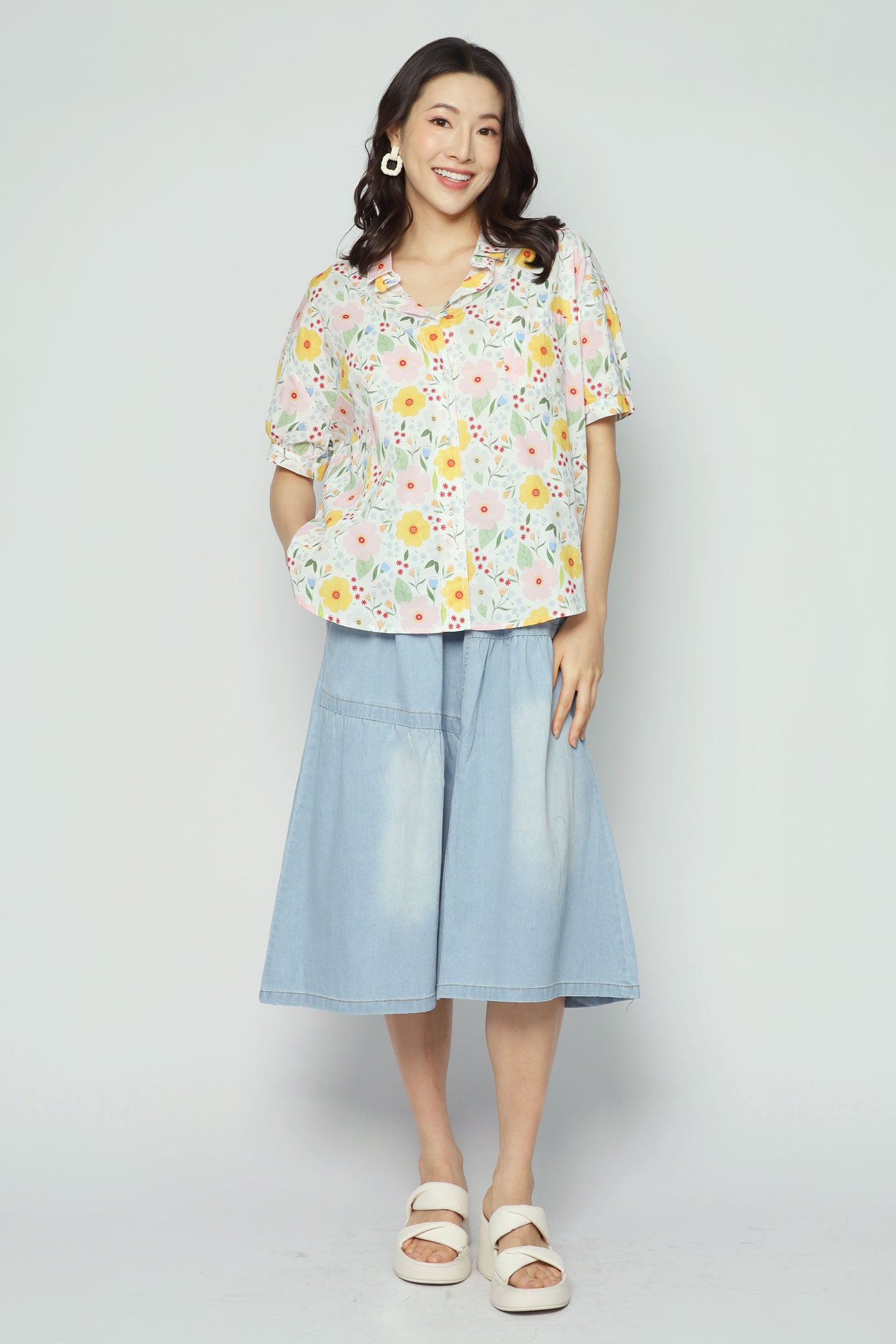 Cele Top in Pastel Floral