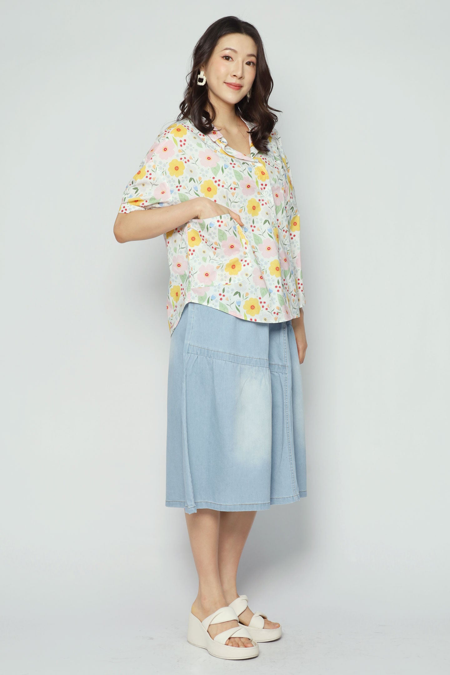 Cele Top in Pastel Floral