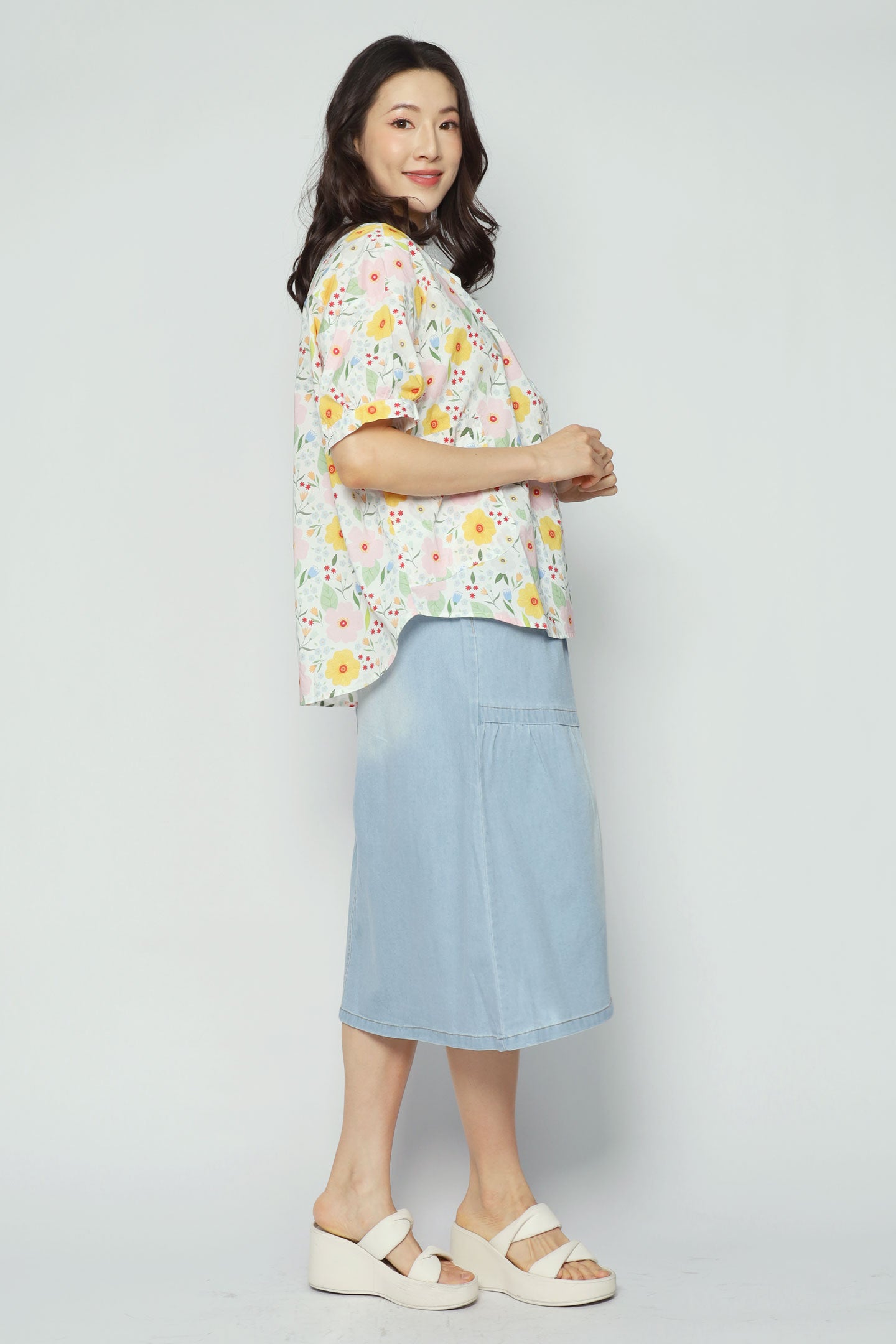 Cele Top in Pastel Floral