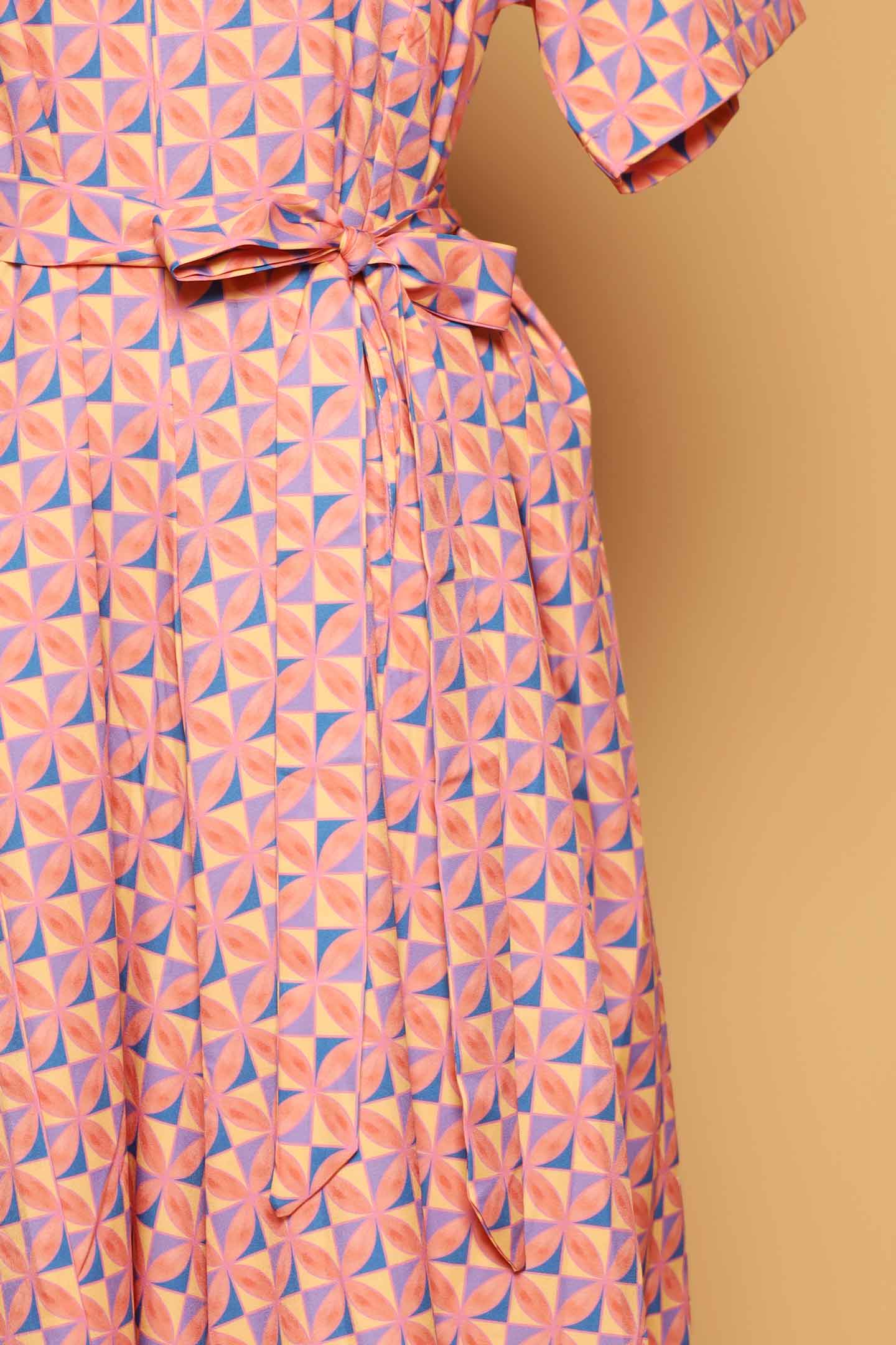 PO - Celine V Neckline Jumpsuit in Pink Playground