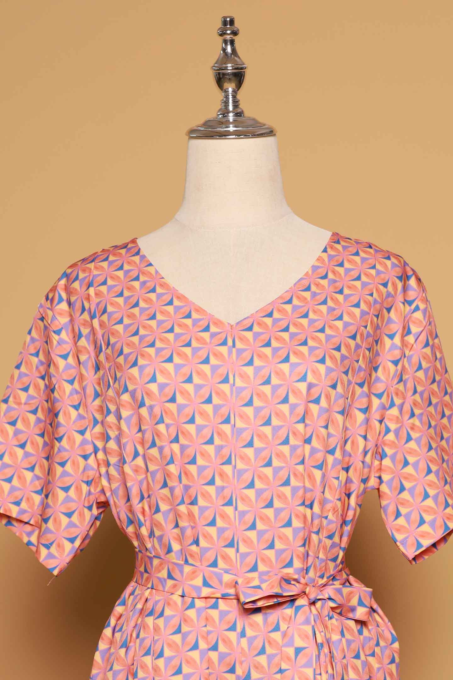 PO - Celine V Neckline Jumpsuit in Pink Playground