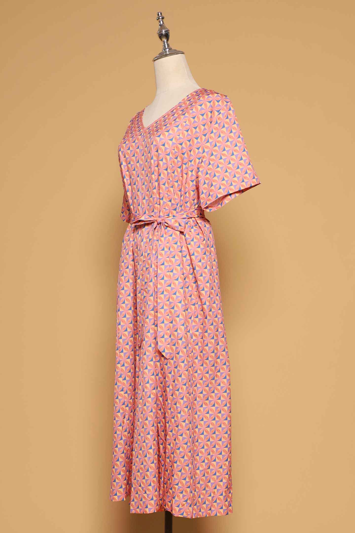 PO - Celine V Neckline Jumpsuit in Pink Playground