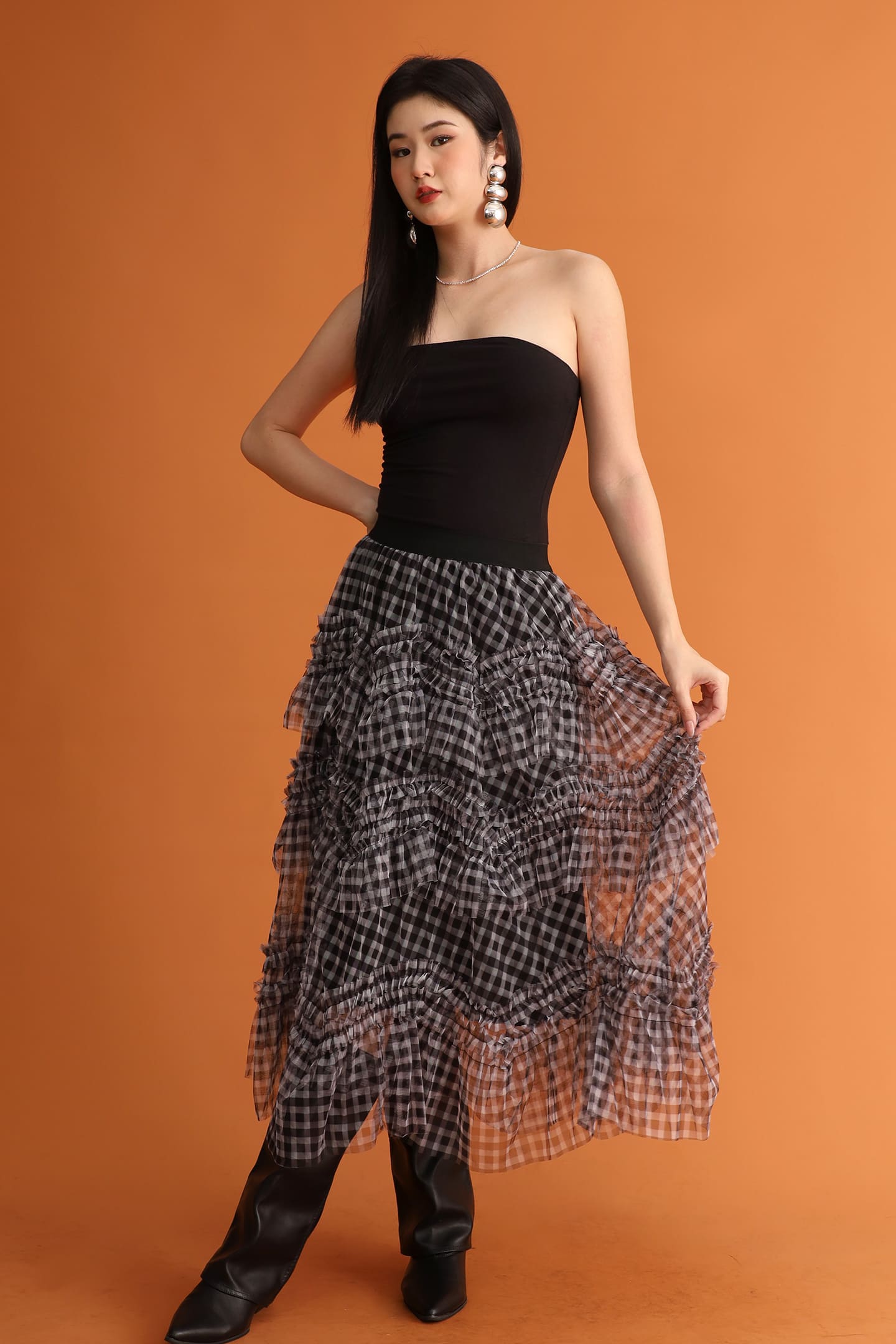CHOSEN - Checker Mode Skirt