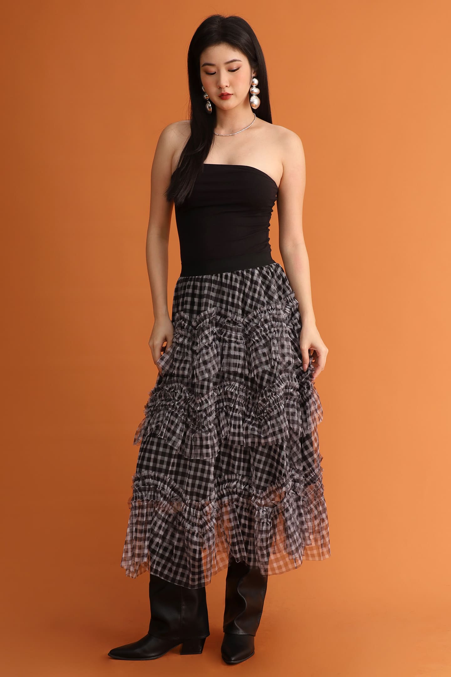 CHOSEN - Checker Mode Skirt