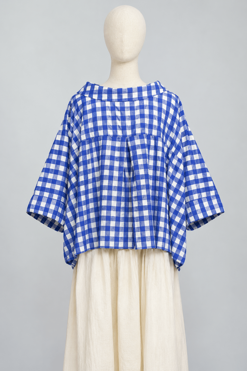 PO - Christa Blouse in Blue Check