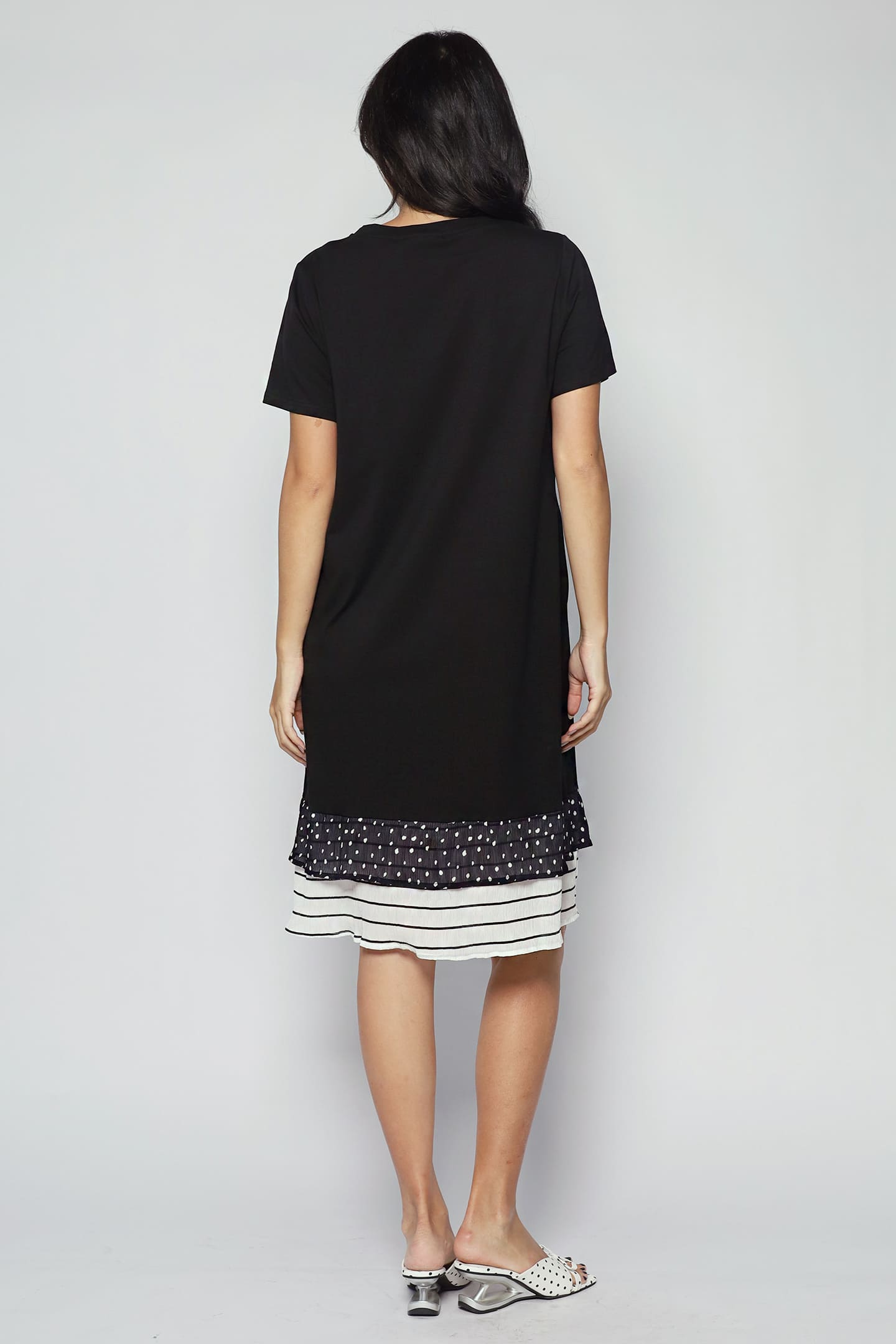 Chloe Dress in Polka Stripes