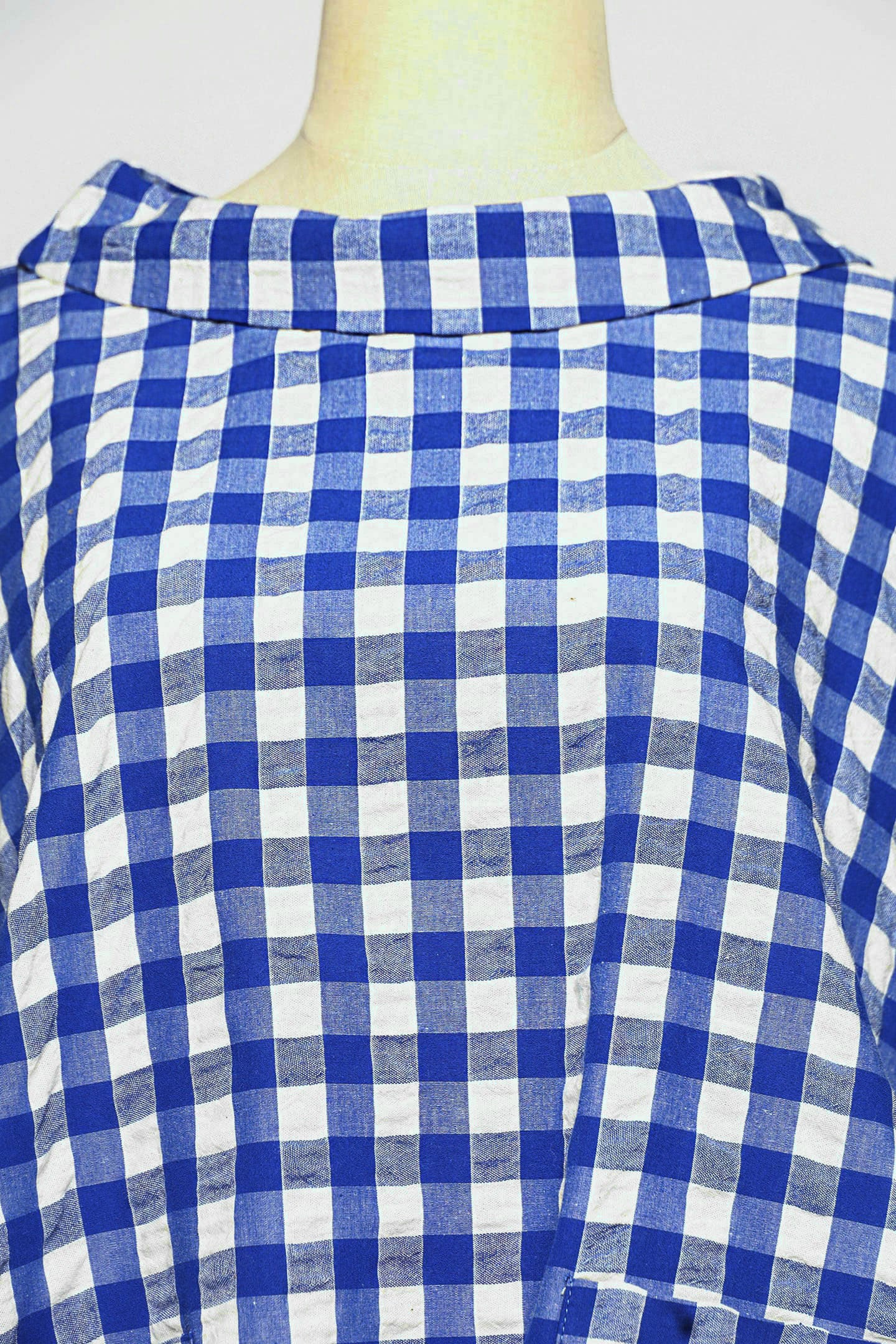 PO - Christa Blouse in Blue Check