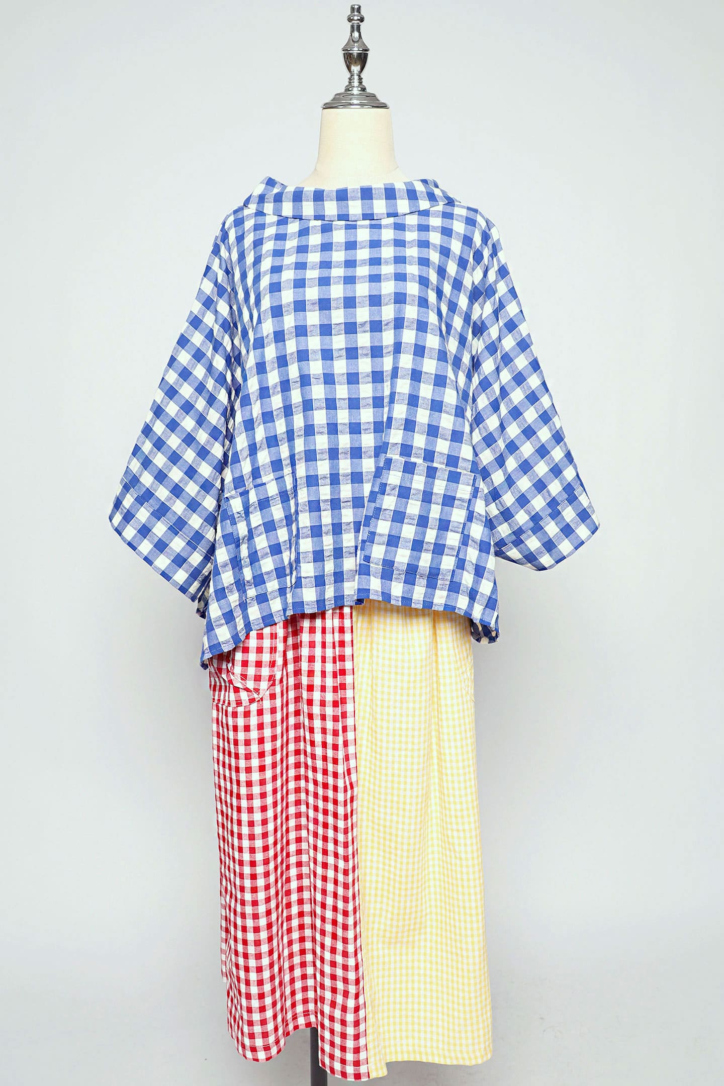 PO - Christa Blouse in Blue Check
