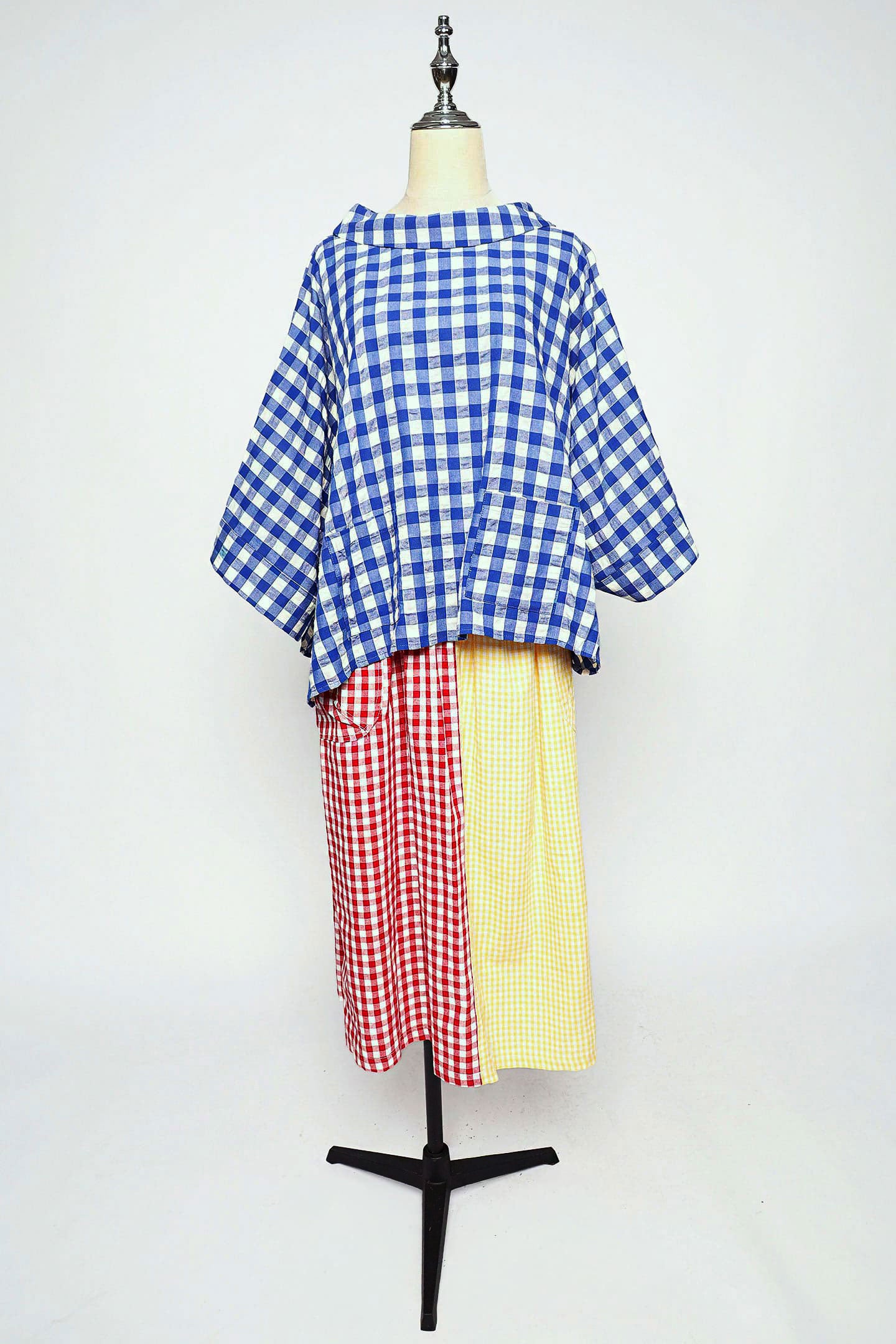 PO - Christa Blouse in Blue Check