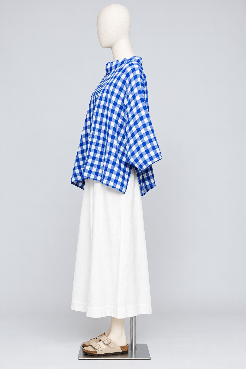 PO - Christa Blouse in Blue Check