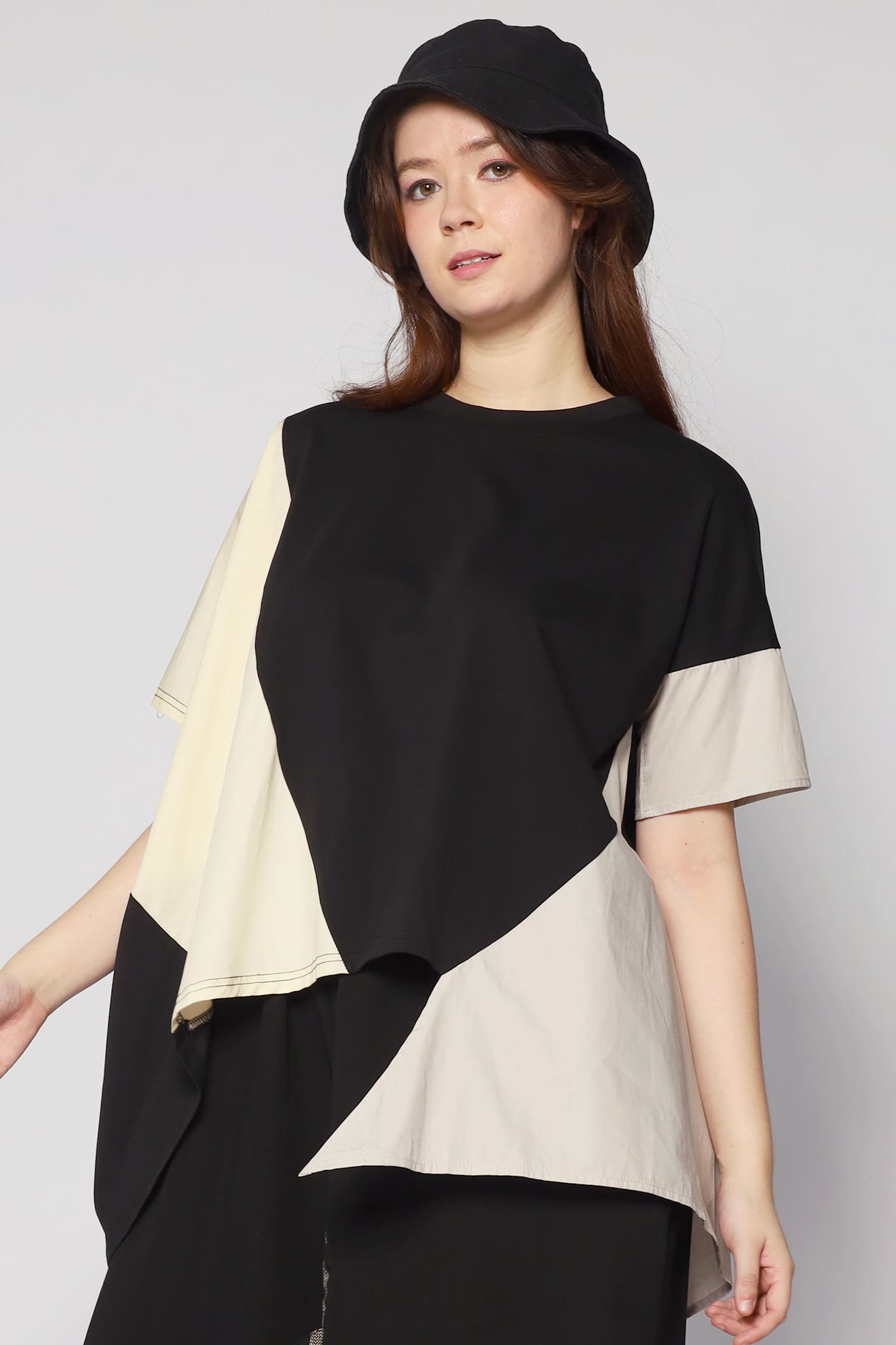 Chun Colourblock Asymmetrical Top
