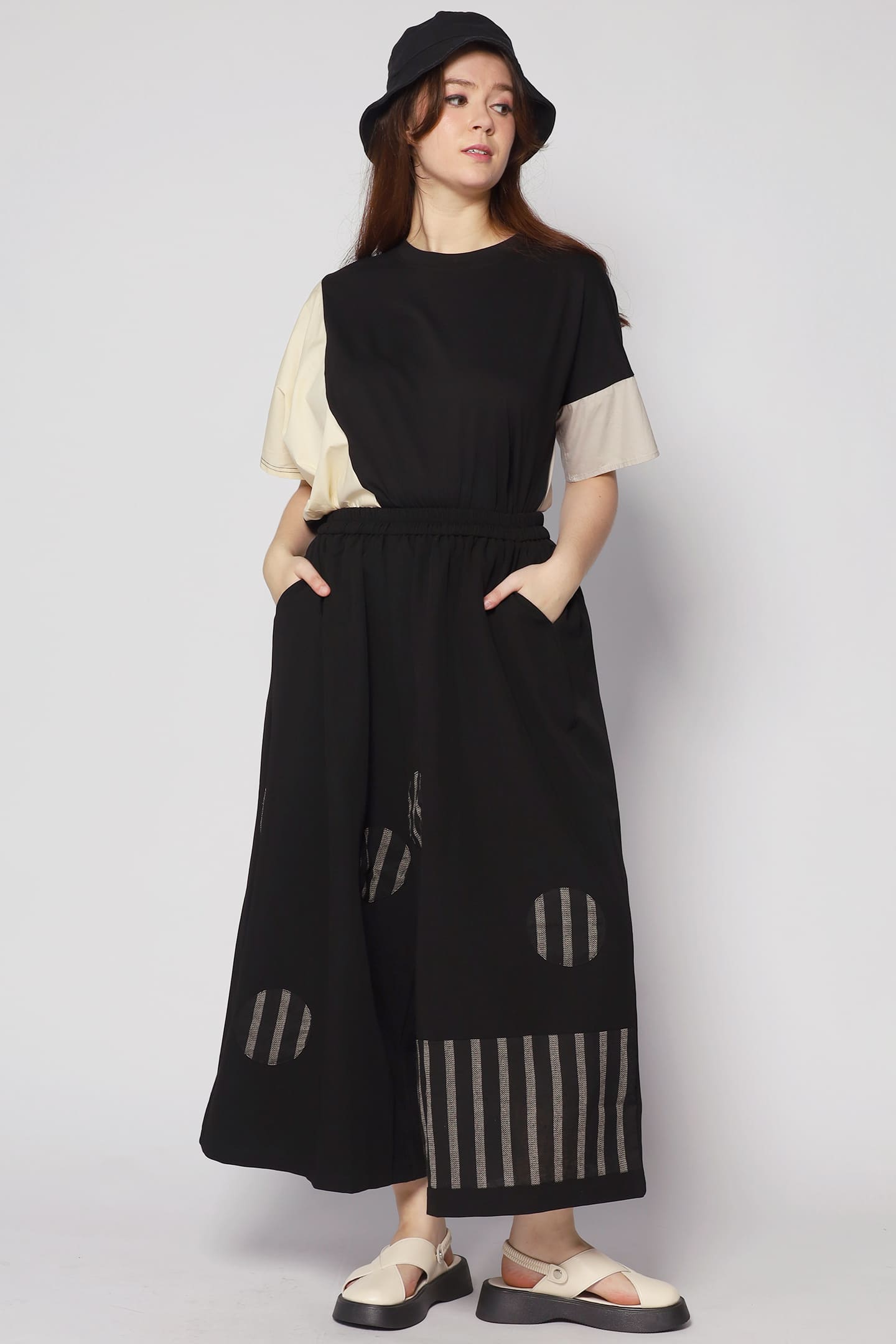 Chun Colourblock Asymmetrical Top