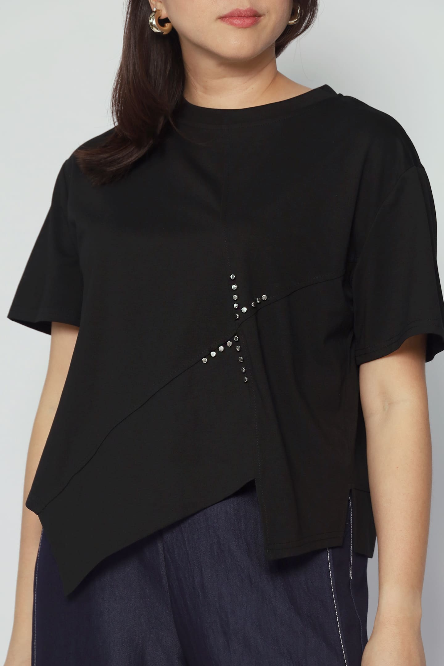 Backorders Easy By TE - Cicile Beaded Top in Black