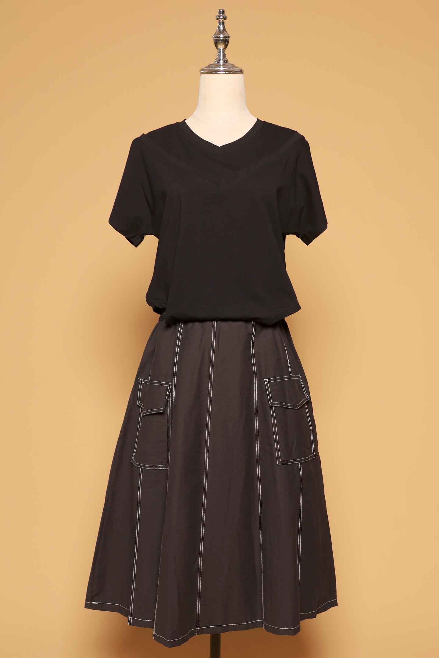 PO - Clarisse Pocket Dress in Black