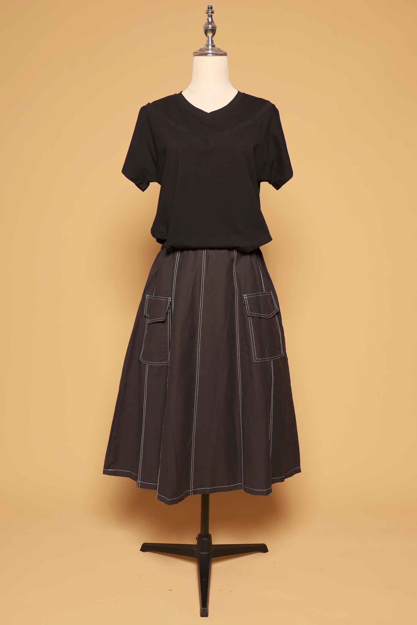 PO - Clarisse Pocket Dress in Black