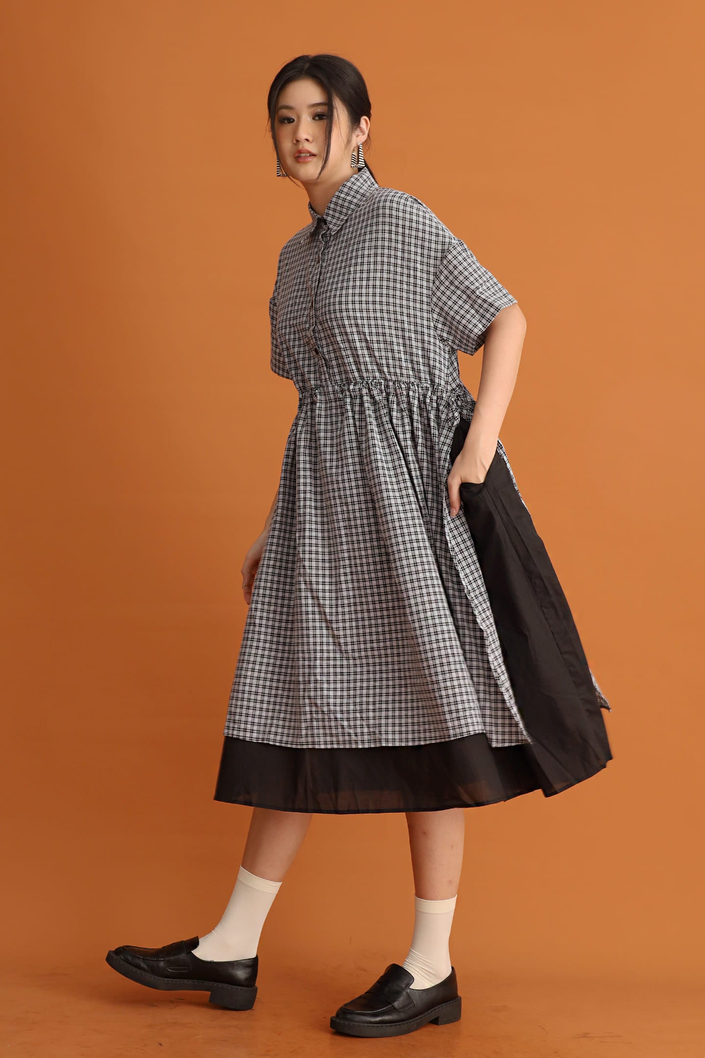 CHOSEN - Classic Noir Dress in Checks