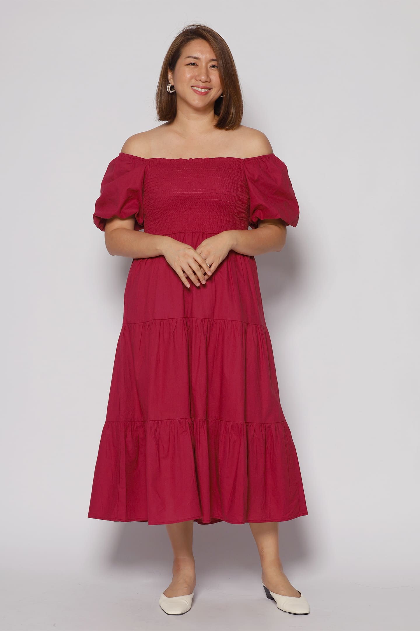 Colette Dress in Maroon