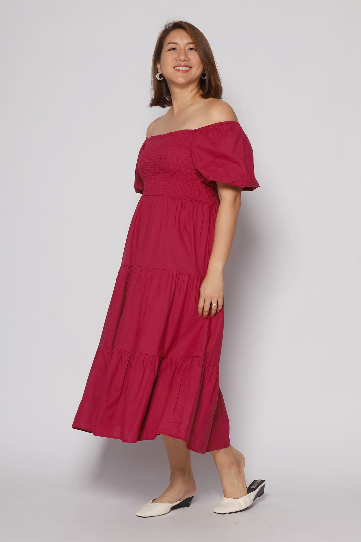 Colette Dress in Maroon