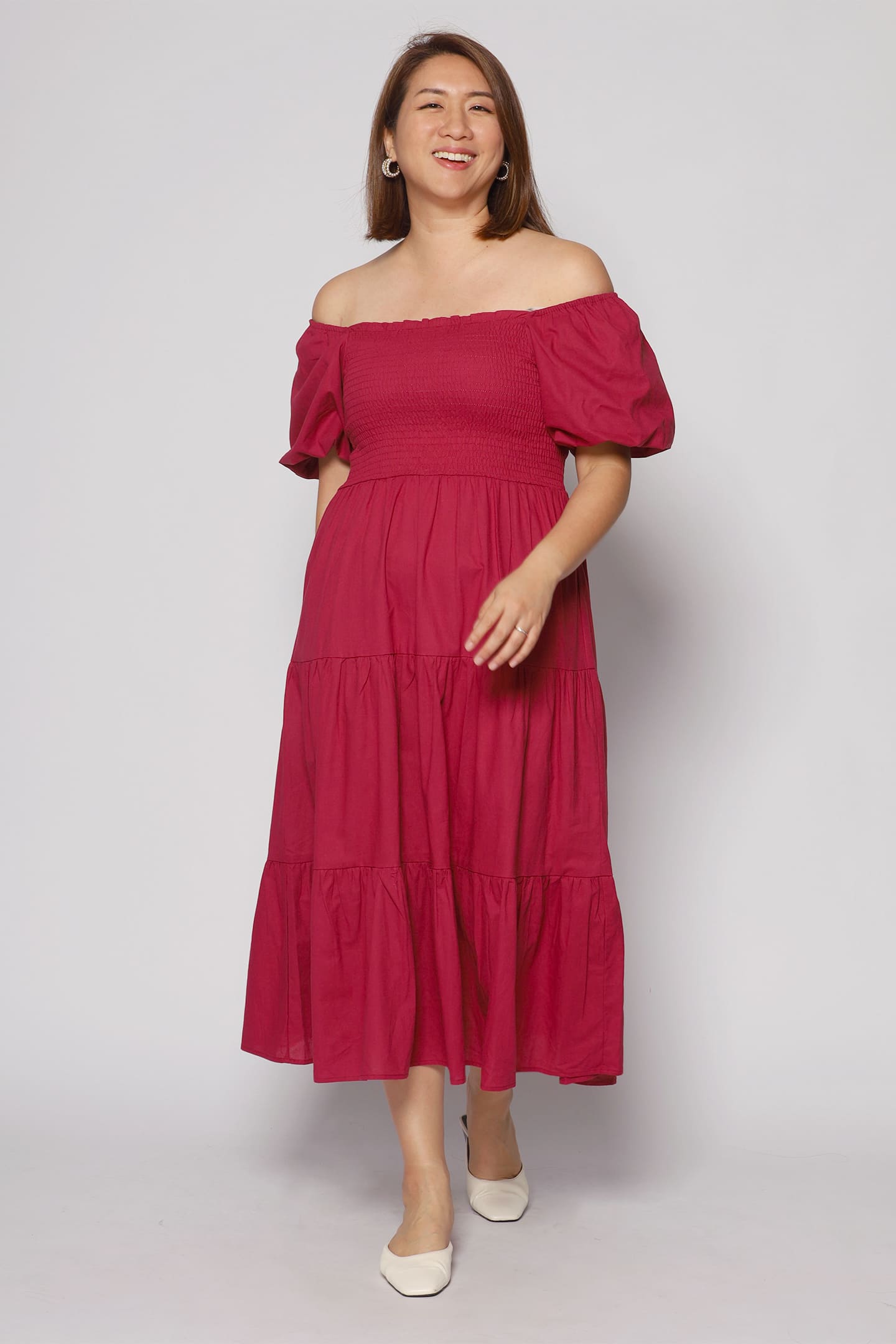 Colette Dress in Maroon