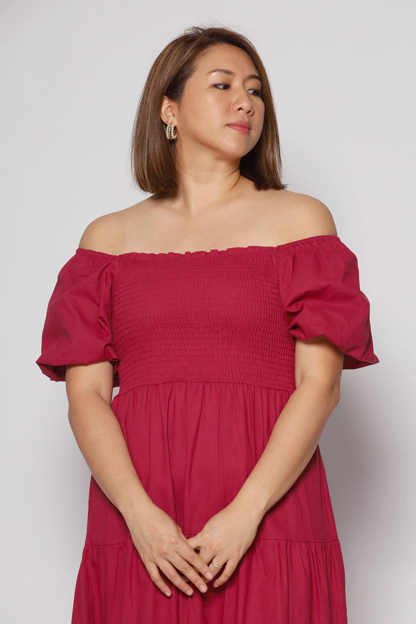 Colette Dress in Maroon