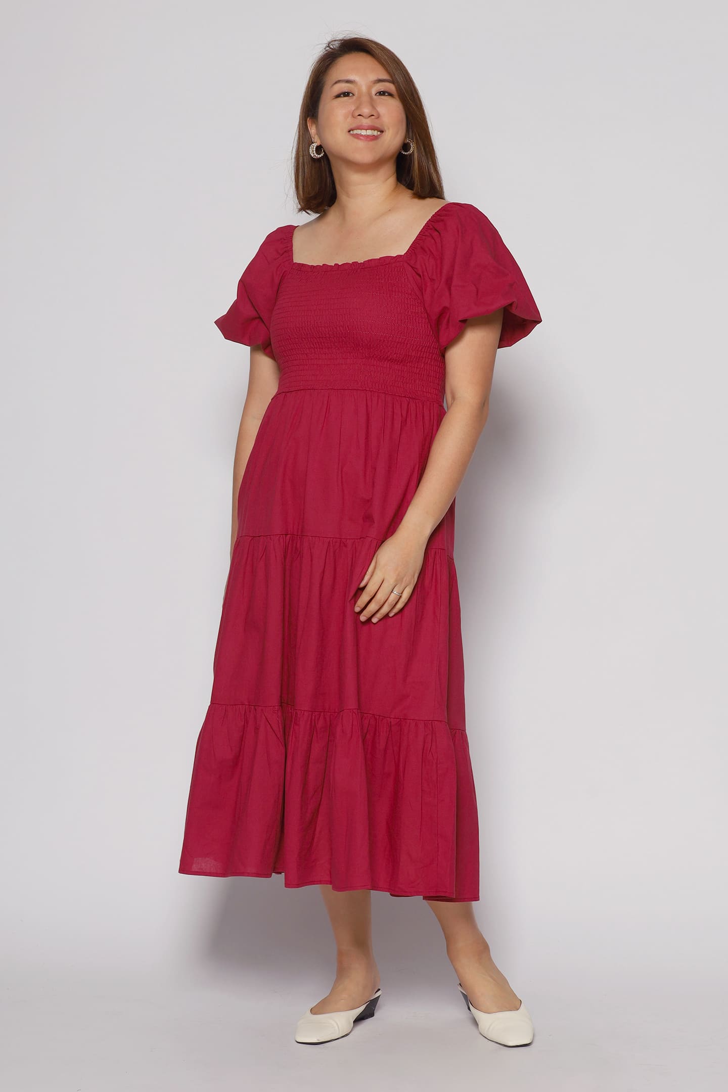 Colette Dress in Maroon