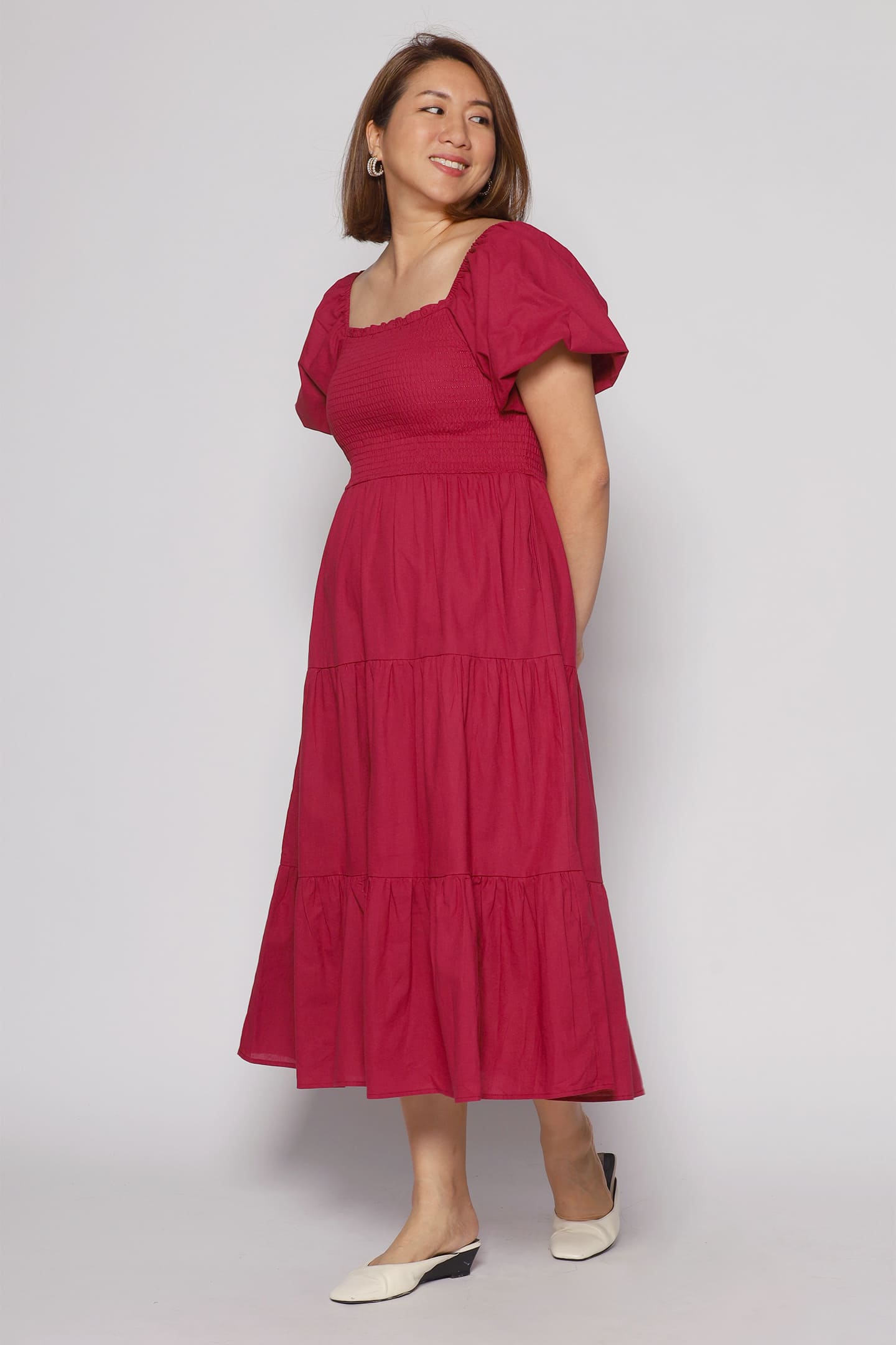 Colette Dress in Maroon