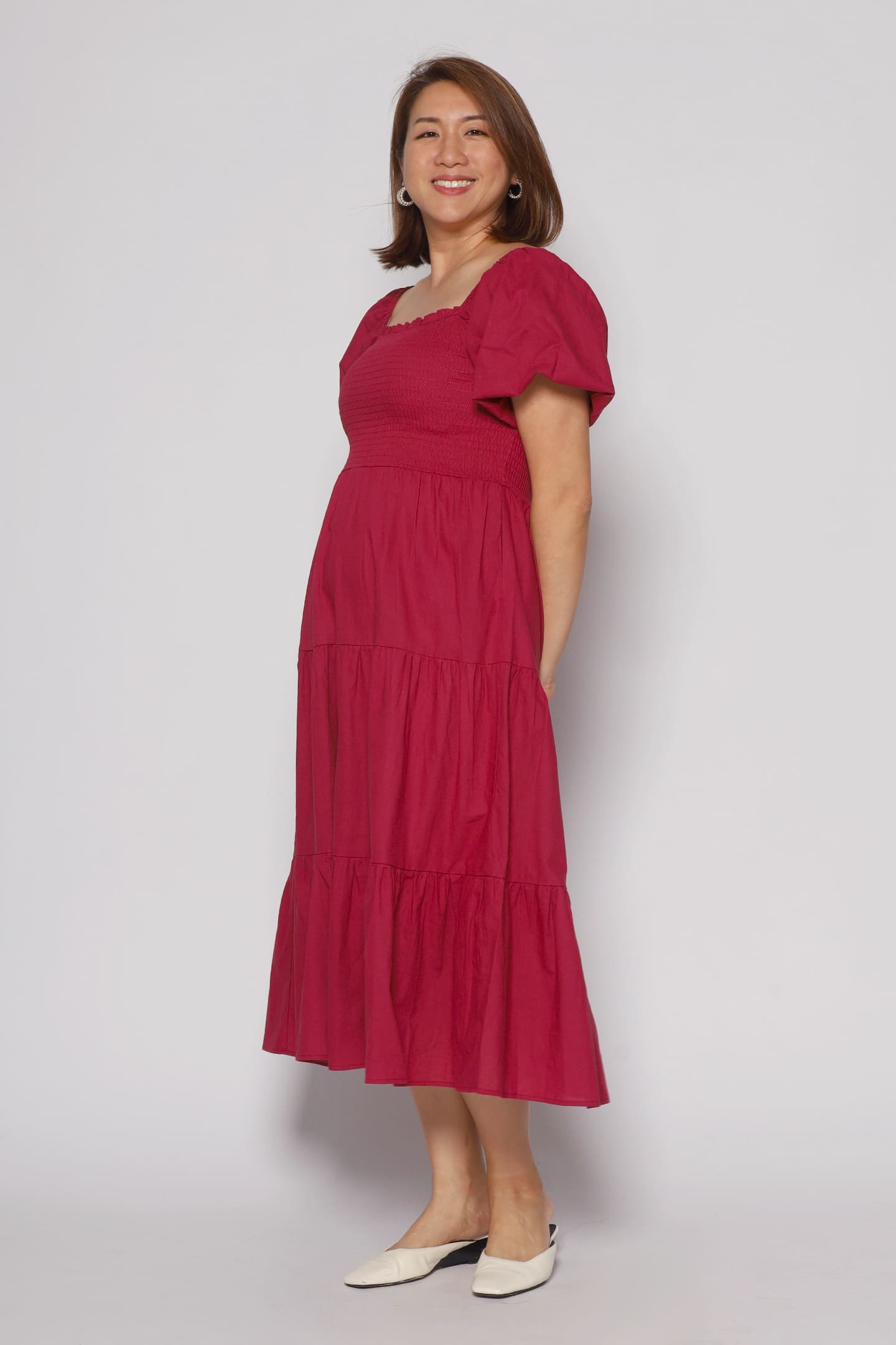 Colette Dress in Maroon